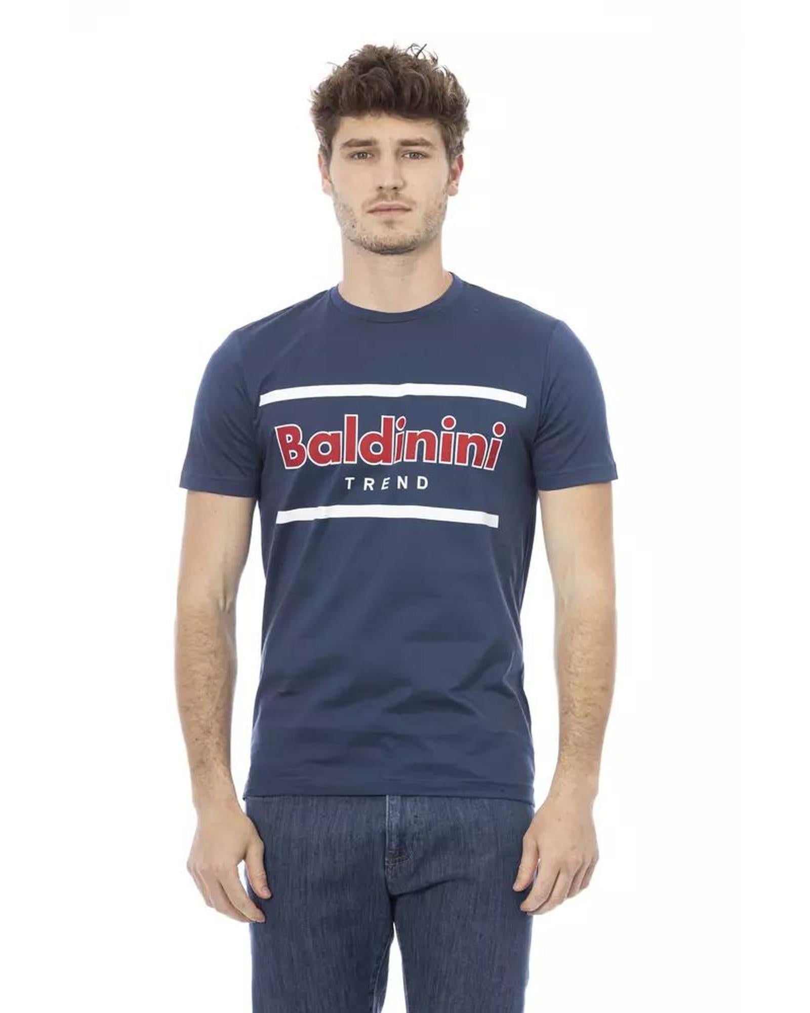 Baldinini Trend Men's Blue Cotton T-Shirt - XL Main image