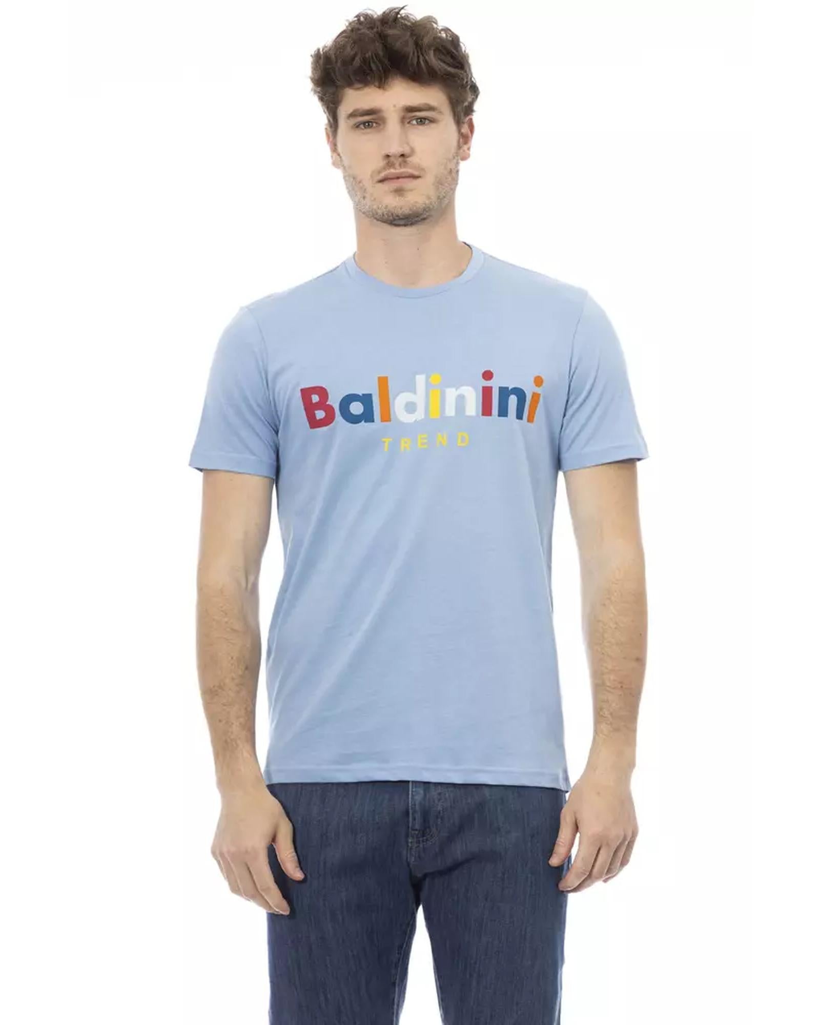 Printed Short Sleeve T-shirt with Round Neck XS Men Main image