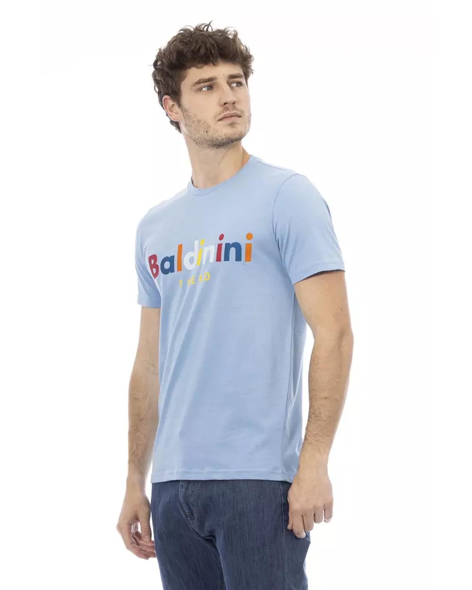 Printed Short Sleeve T-shirt with Round Neck XS Men Secondary image