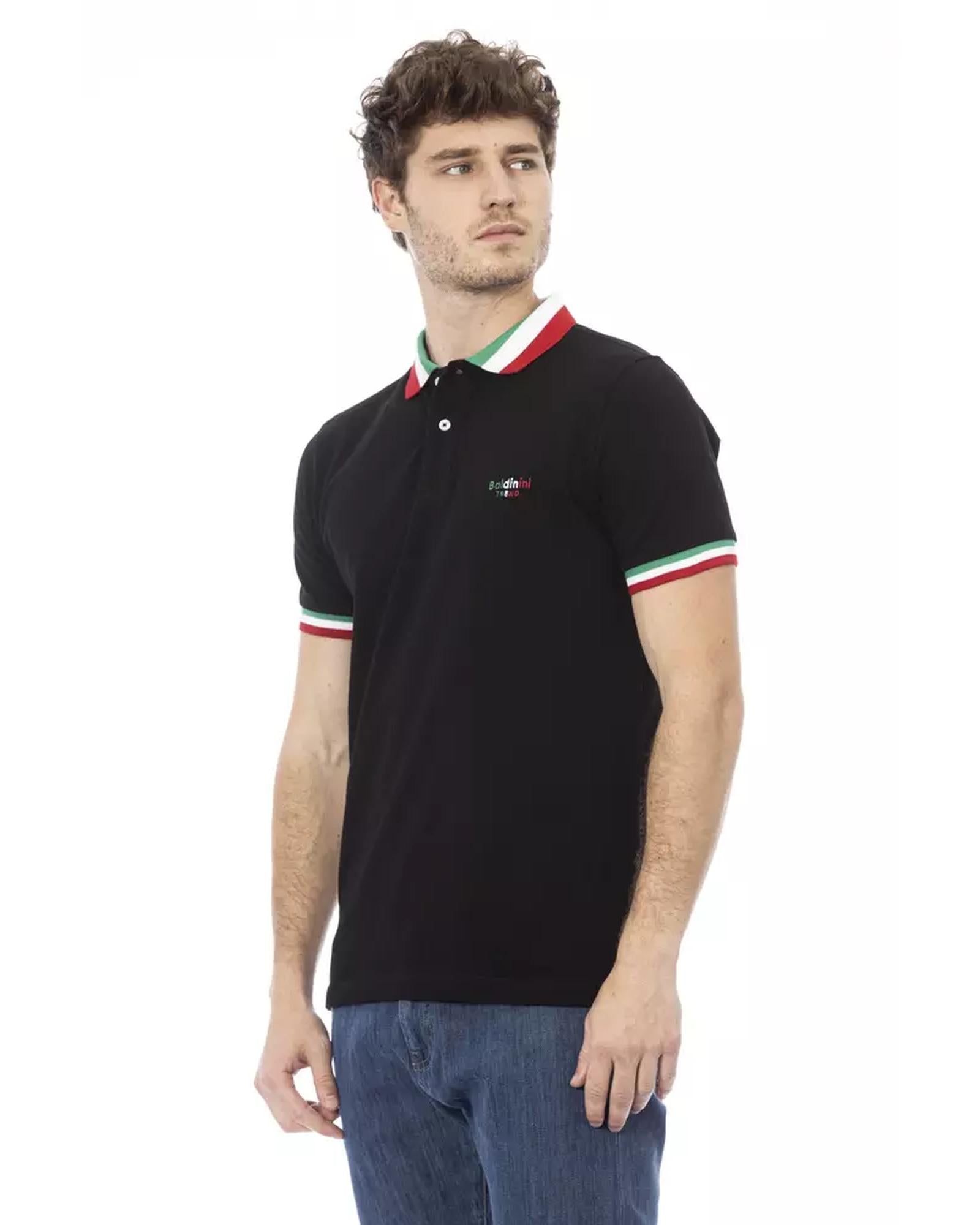 Embroidered Short Sleeve Polo Shirt with Tricolor Collar XL Men Secondary image