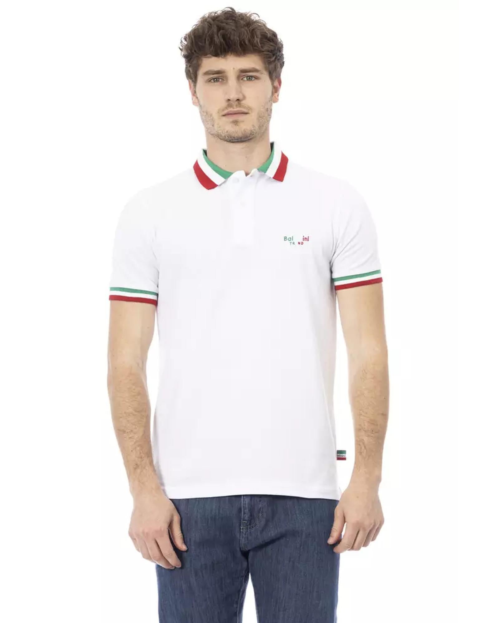 Embroidered Tricolor Collar Polo Shirt 2XL Men Main image