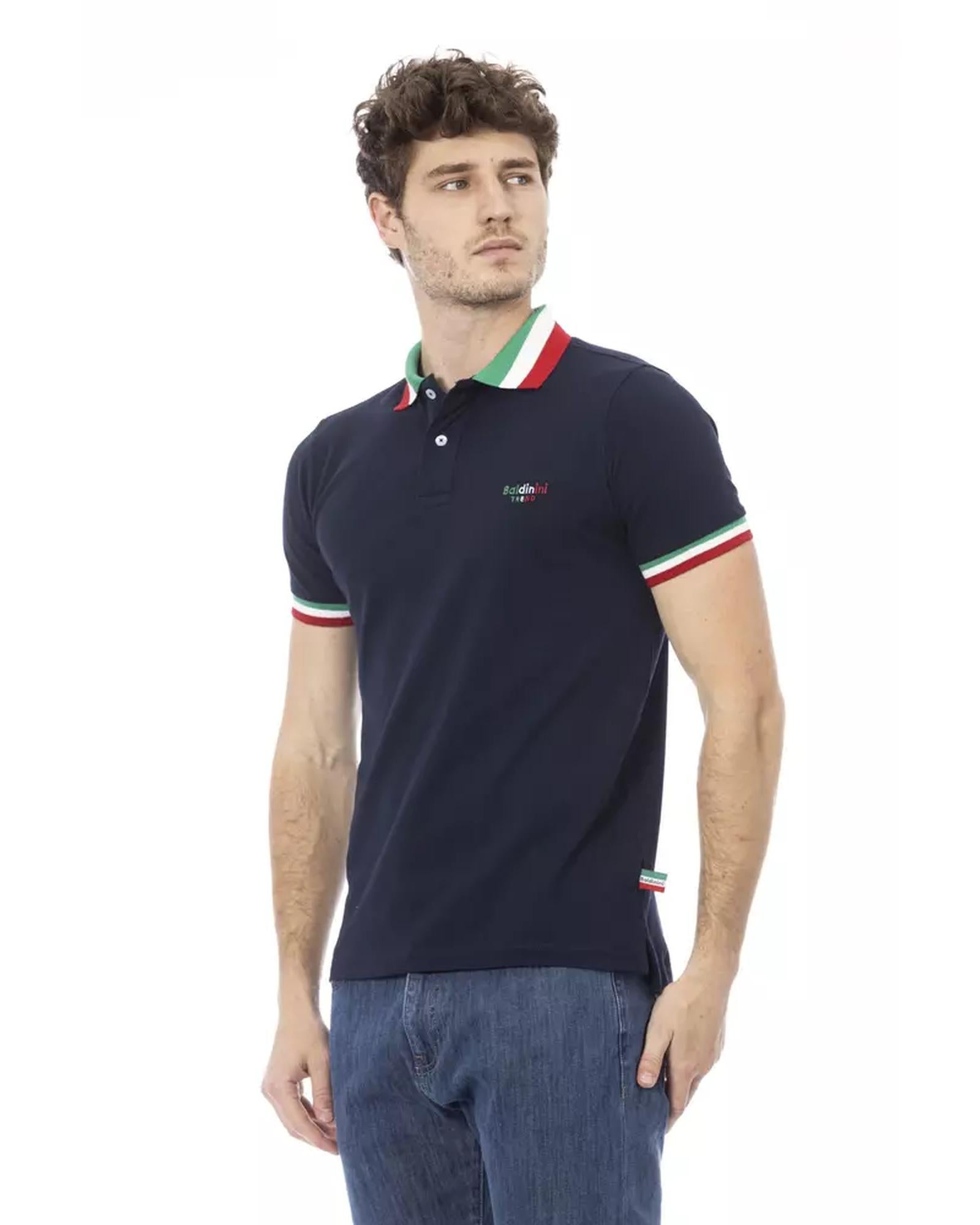 Embroidered Tricolor Collar Polo Shirt 3XL Men Secondary image