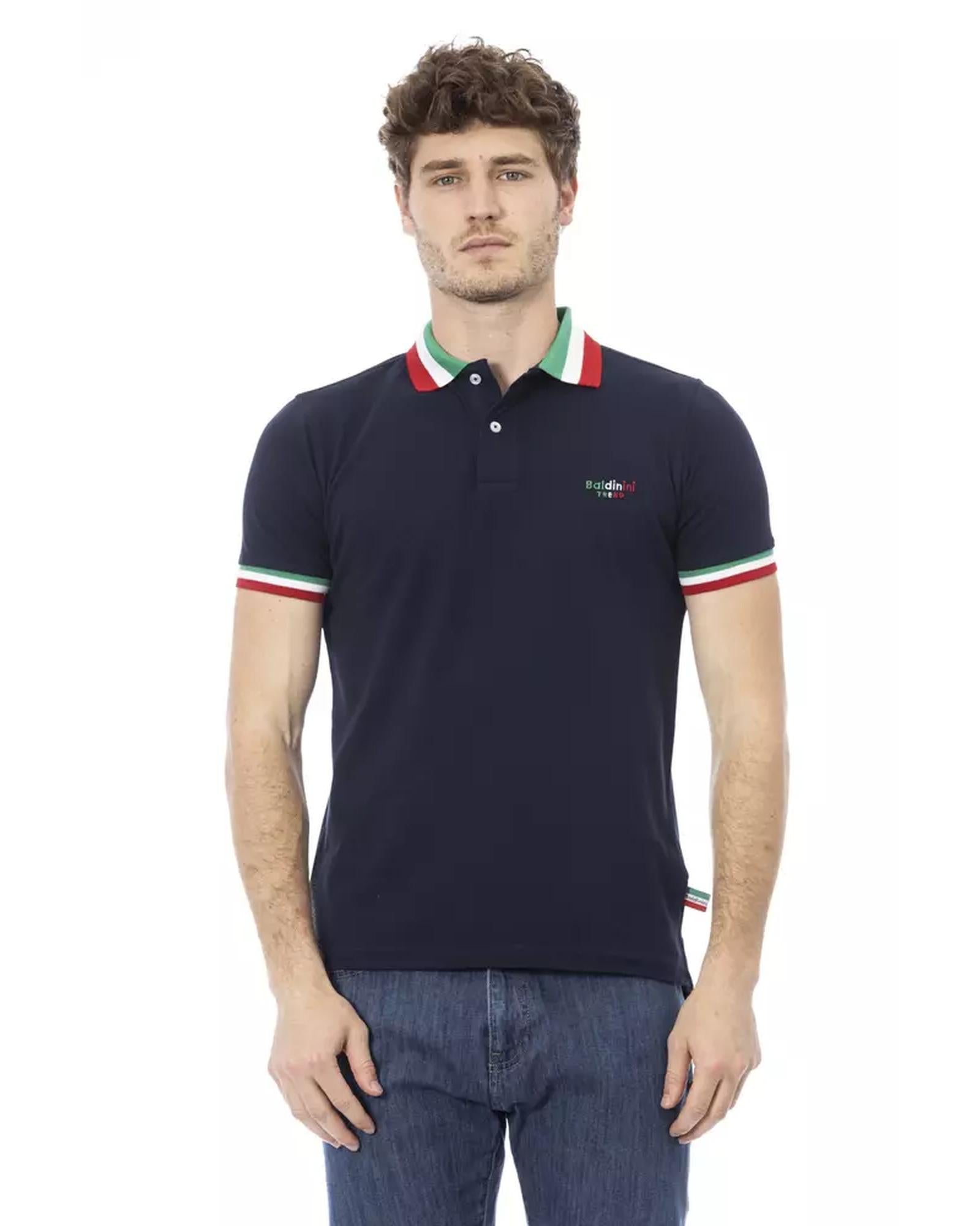 Embroidered Tricolor Collar Polo Shirt 4XL Men Main image