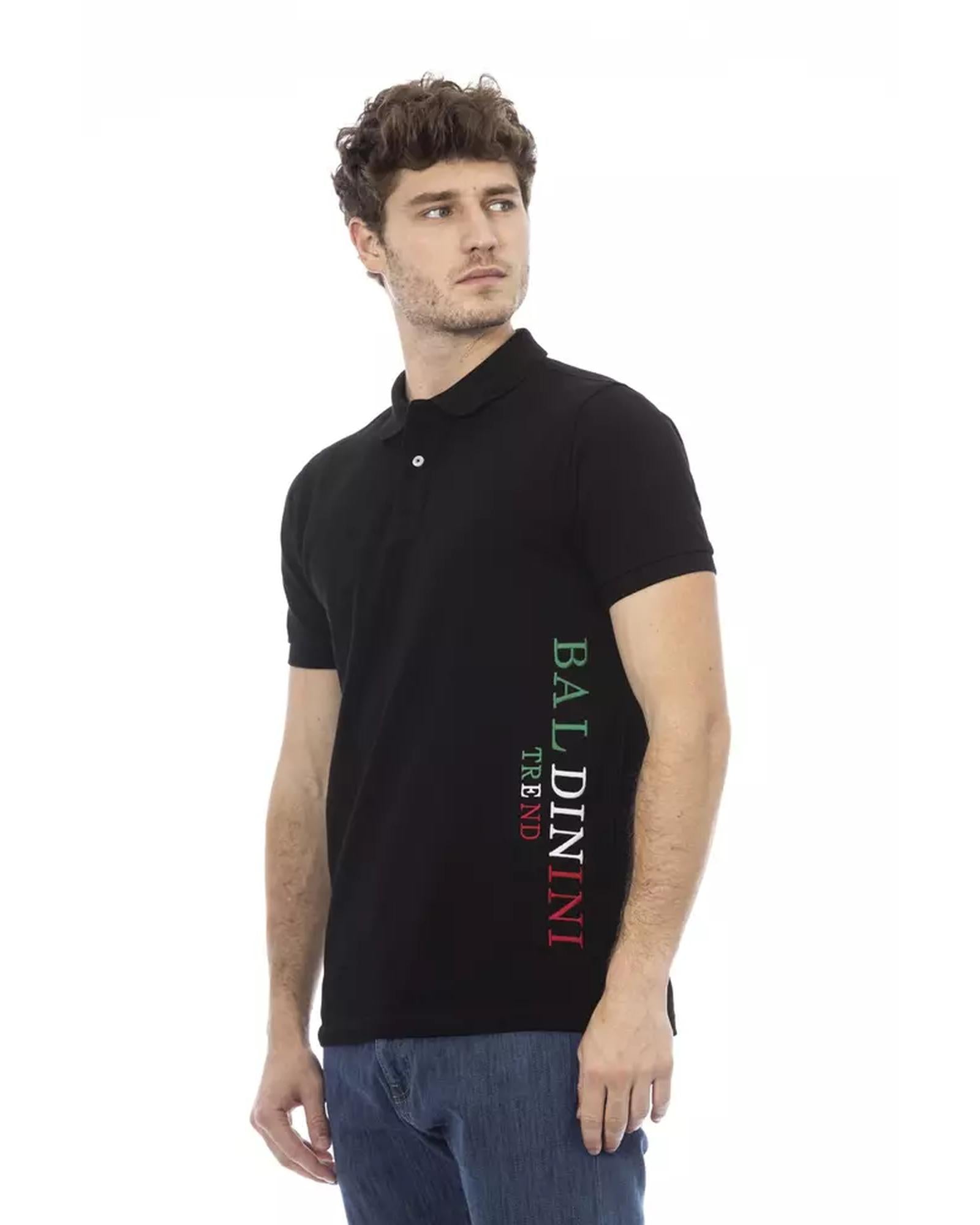 Embroidered Polo Shirt with Short Sleeves M Men Secondary image
