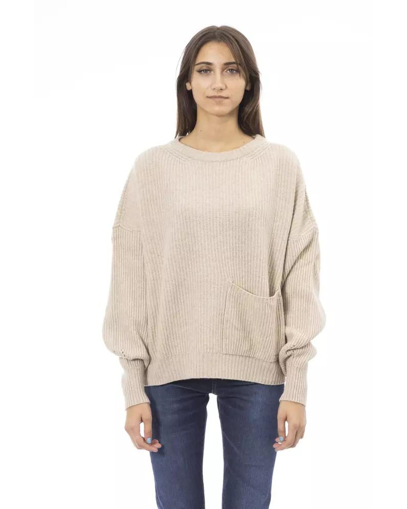 Baldinini Trend Women's Beige Wool Sweater - M Main image