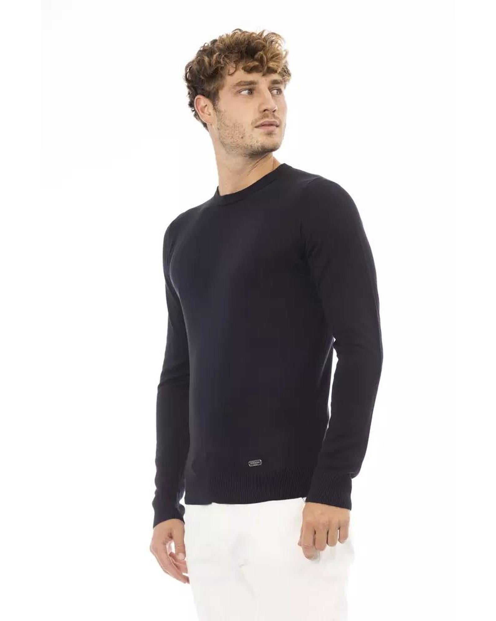 Baldinini Trend Men's Blue Modal Sweater - 48 IT Secondary image