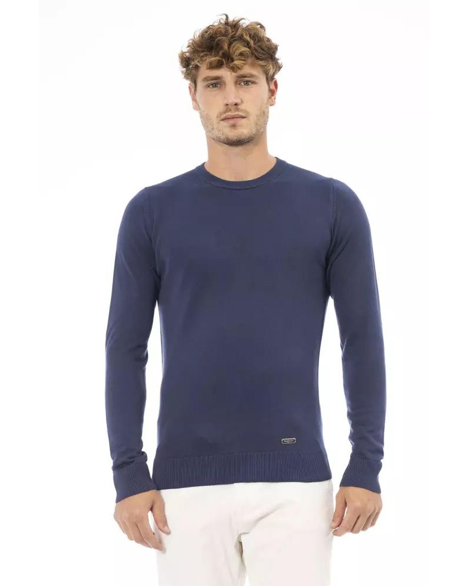 Baldinini Trend Men's Blue Modal Sweater - 52 IT Main image