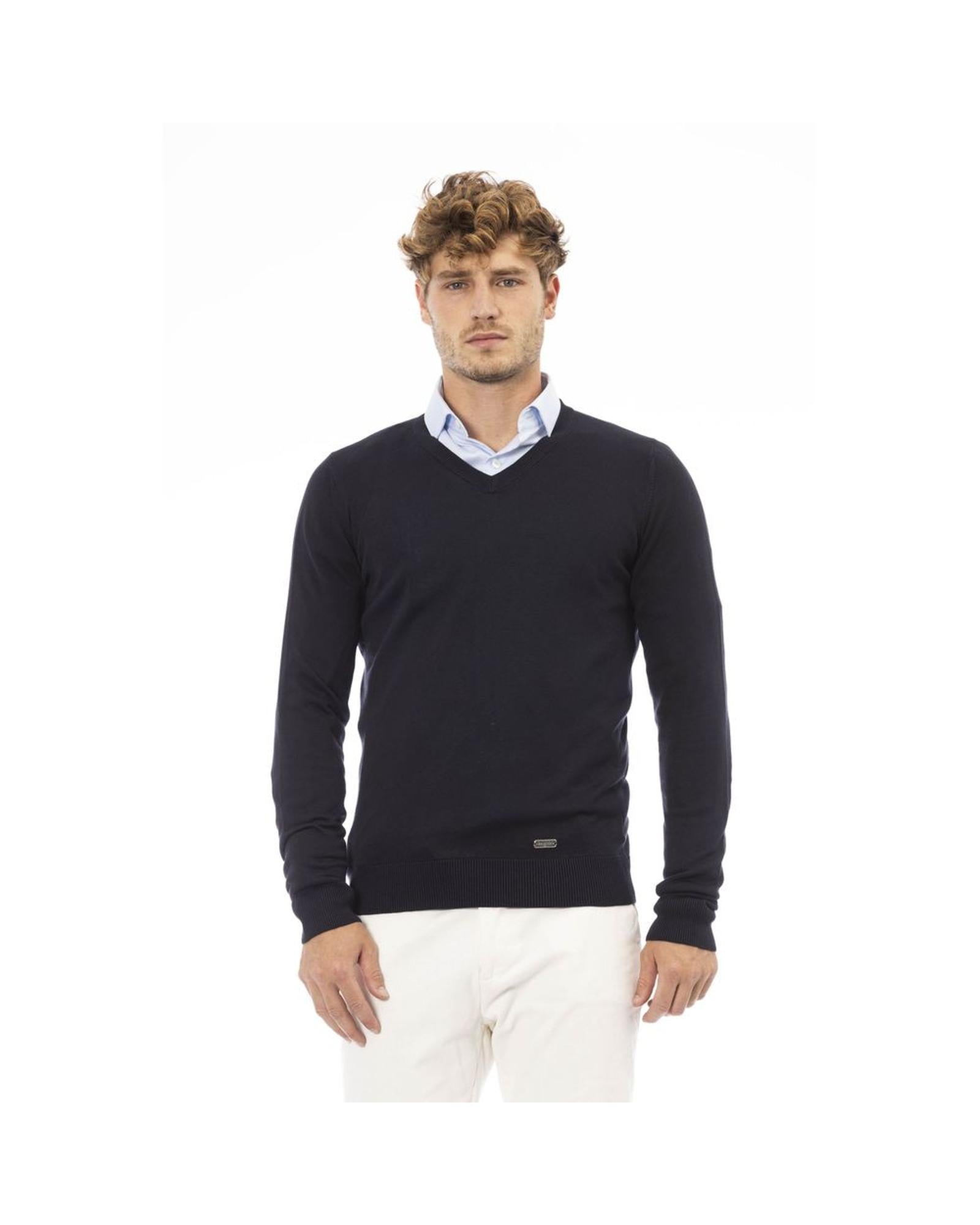 Baldinini Trend Men's Blue Modal Sweater - 50 IT Main image