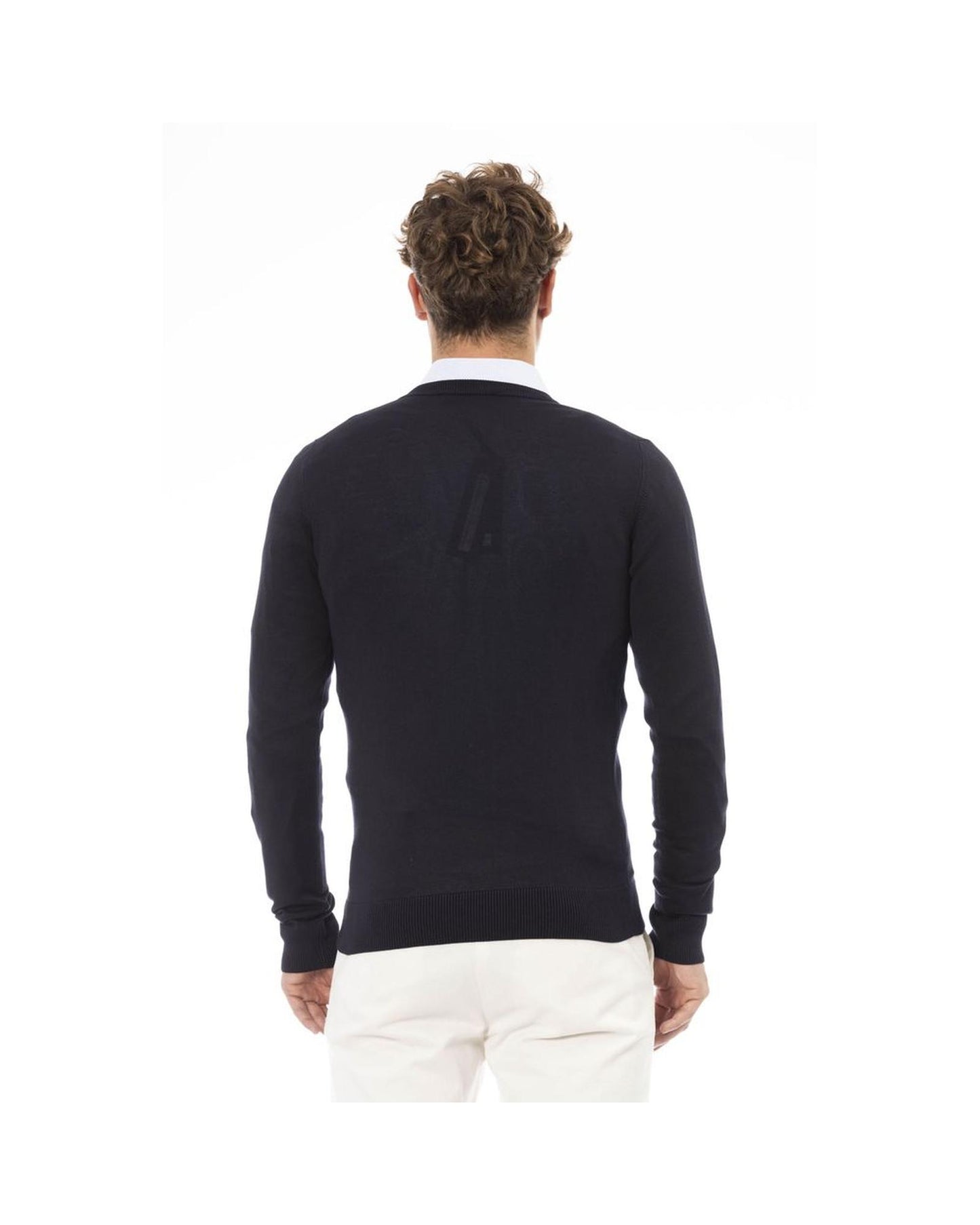 Baldinini Trend Men's Blue Modal Sweater - 50 IT