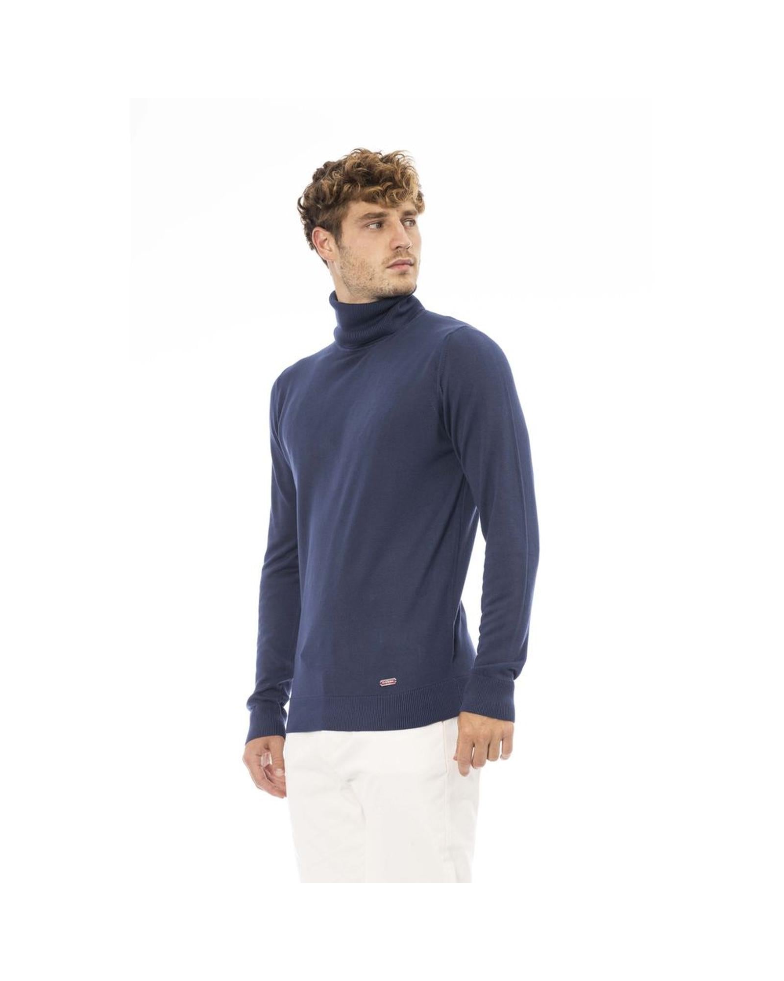Baldinini Trend Men's Blue Modal Sweater - 50 IT Secondary image