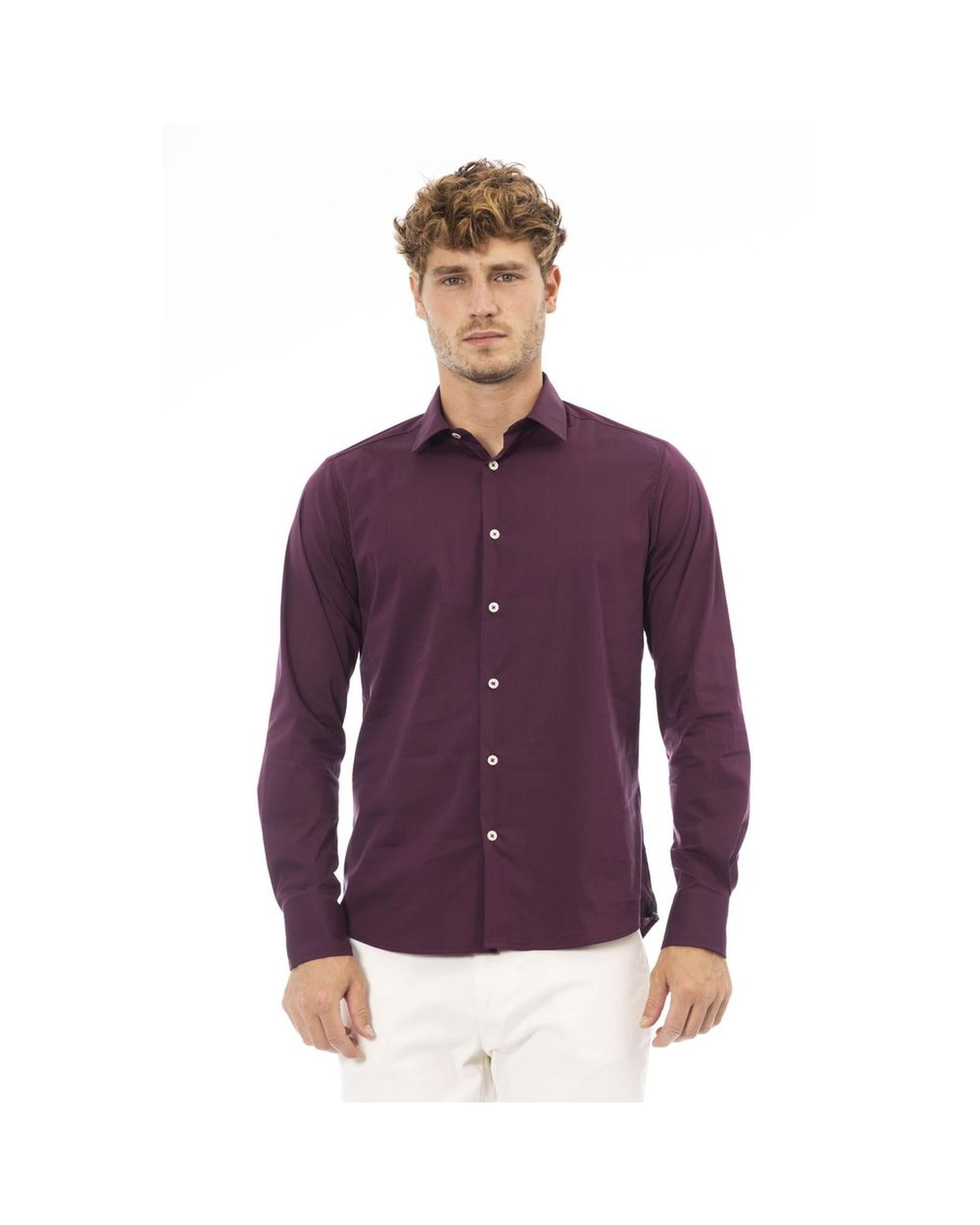Baldinini Trend Men's Red Cotton Shirt - 2XL Main image