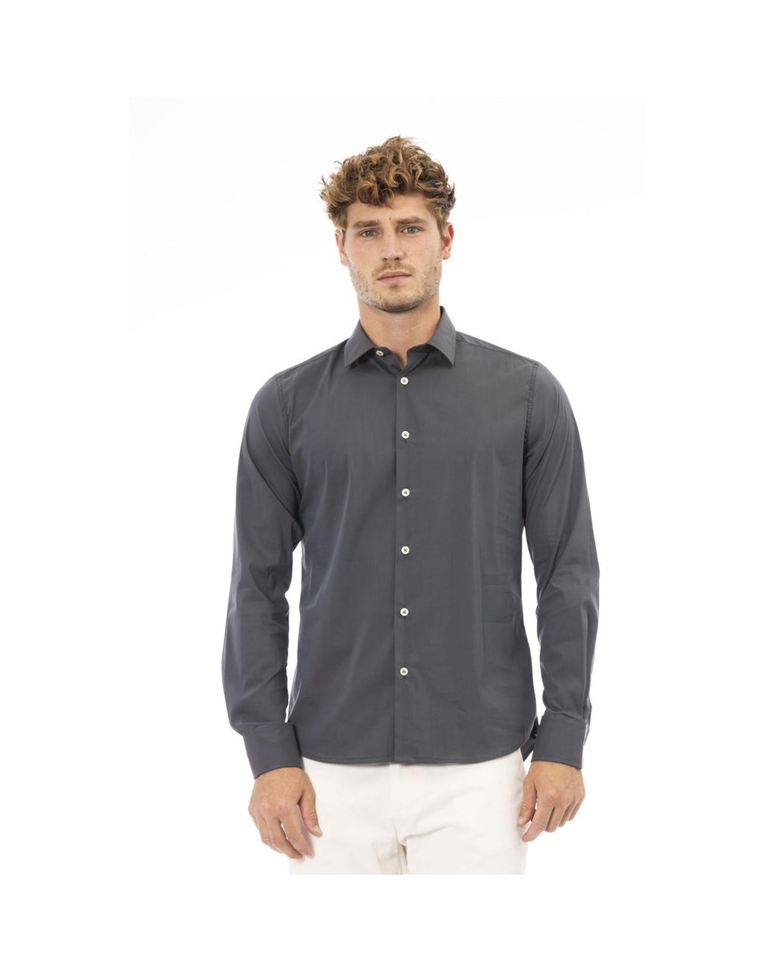 Baldinini Trend Men's Gray Cotton Shirt - M Main image