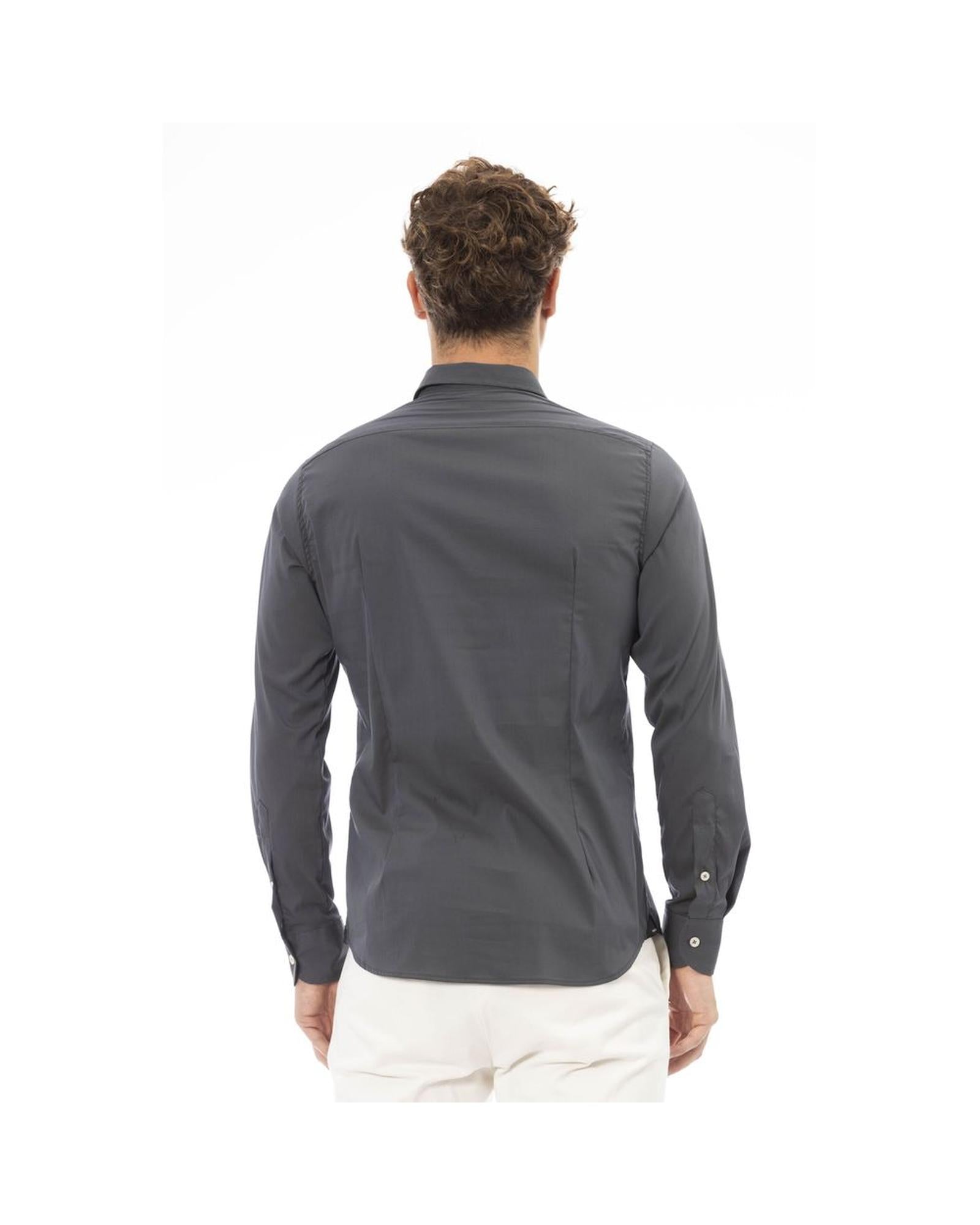 Baldinini Trend Men's Gray Cotton Shirt - 2XL