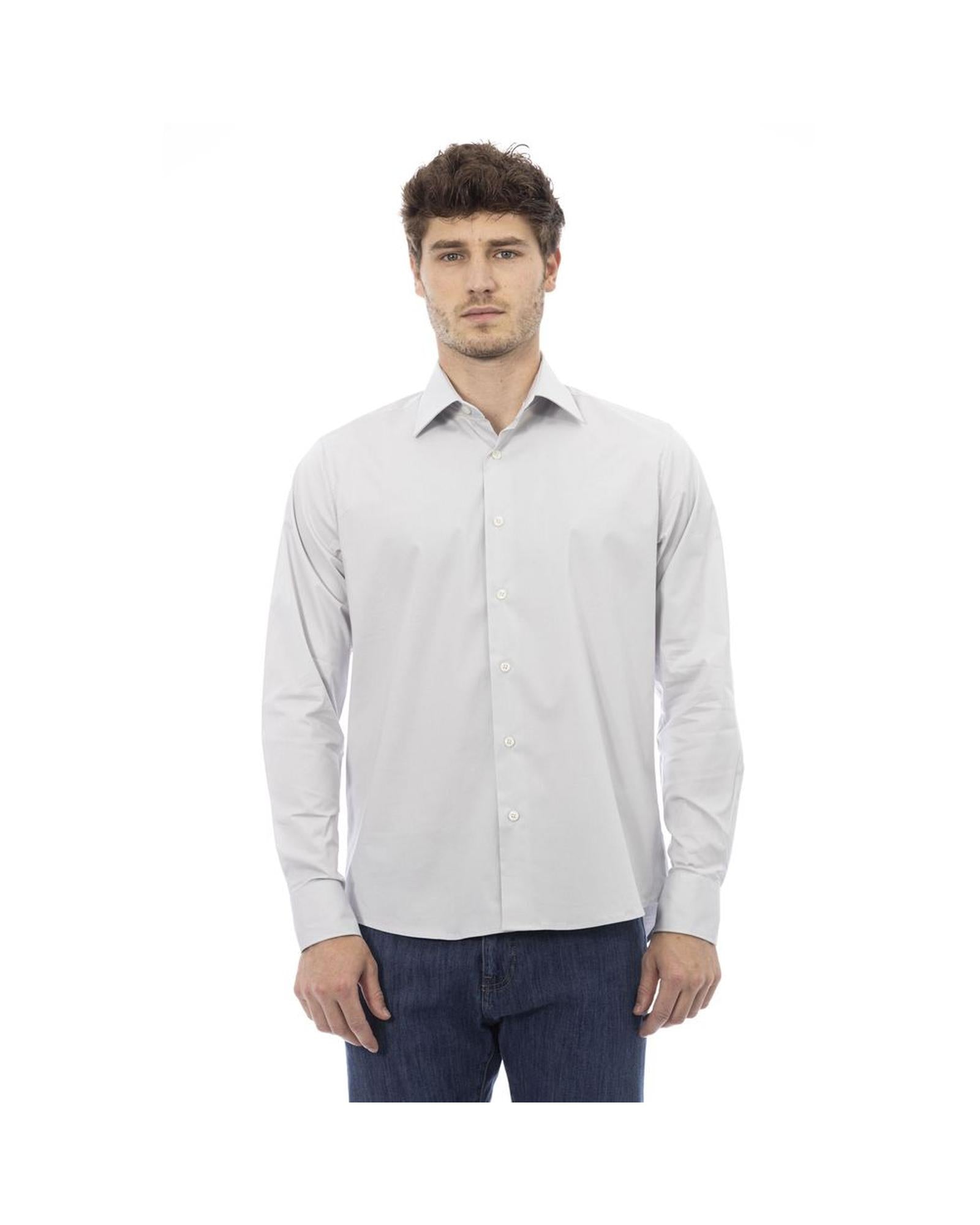 Baldinini Trend Men's Gray Cotton Shirt - XL Main image