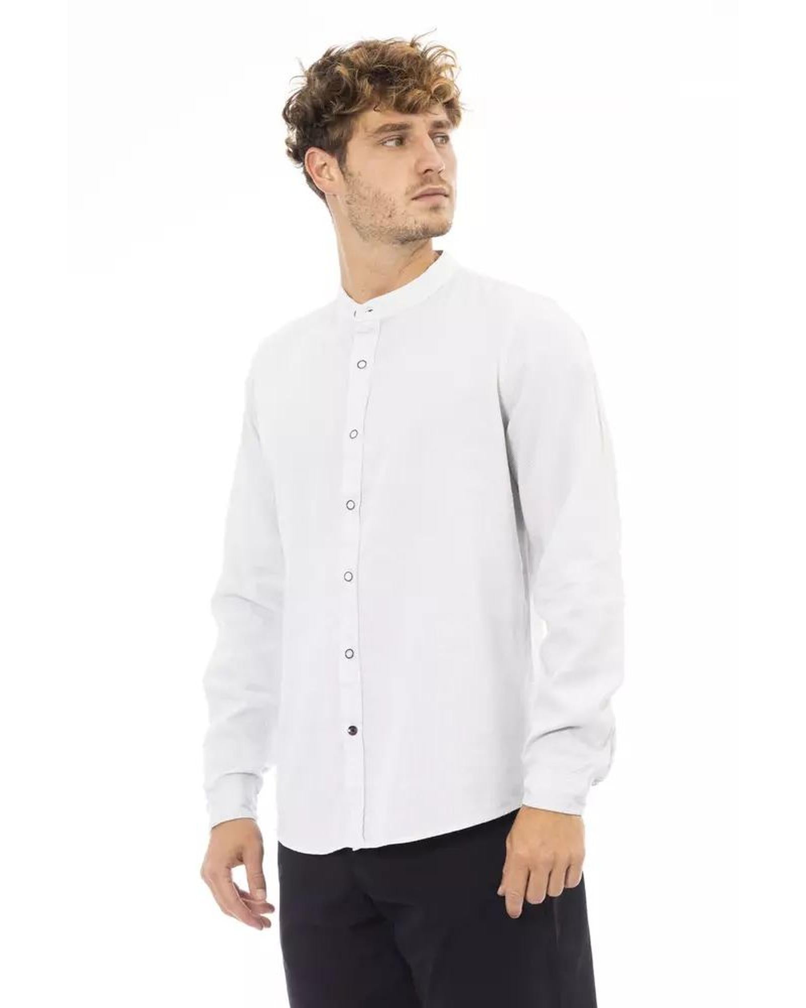 Baldinini Trend Men's White Rayon Shirt - XL Secondary image