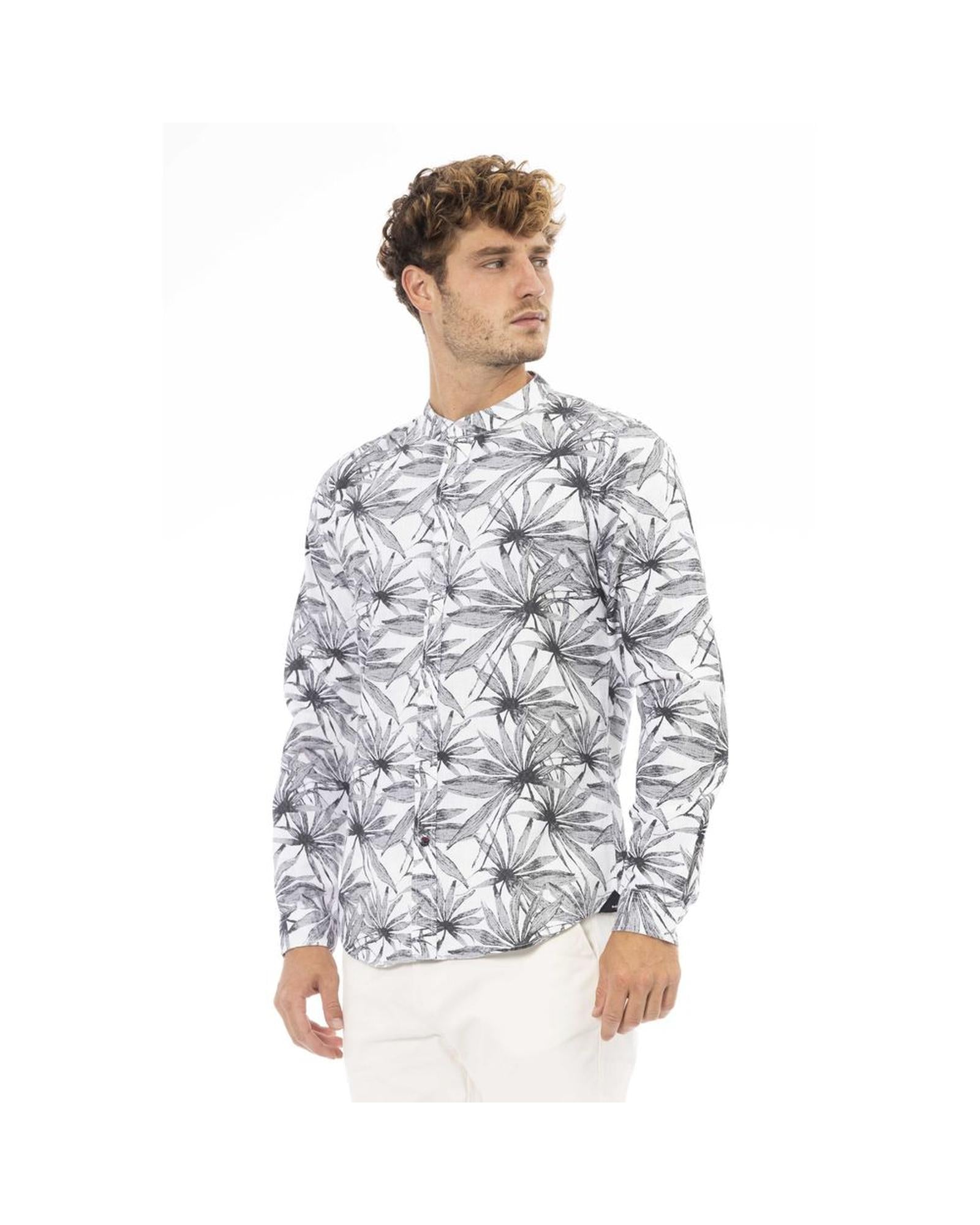 Baldinini Trend Men's Gray Cotton Shirt - M Secondary image