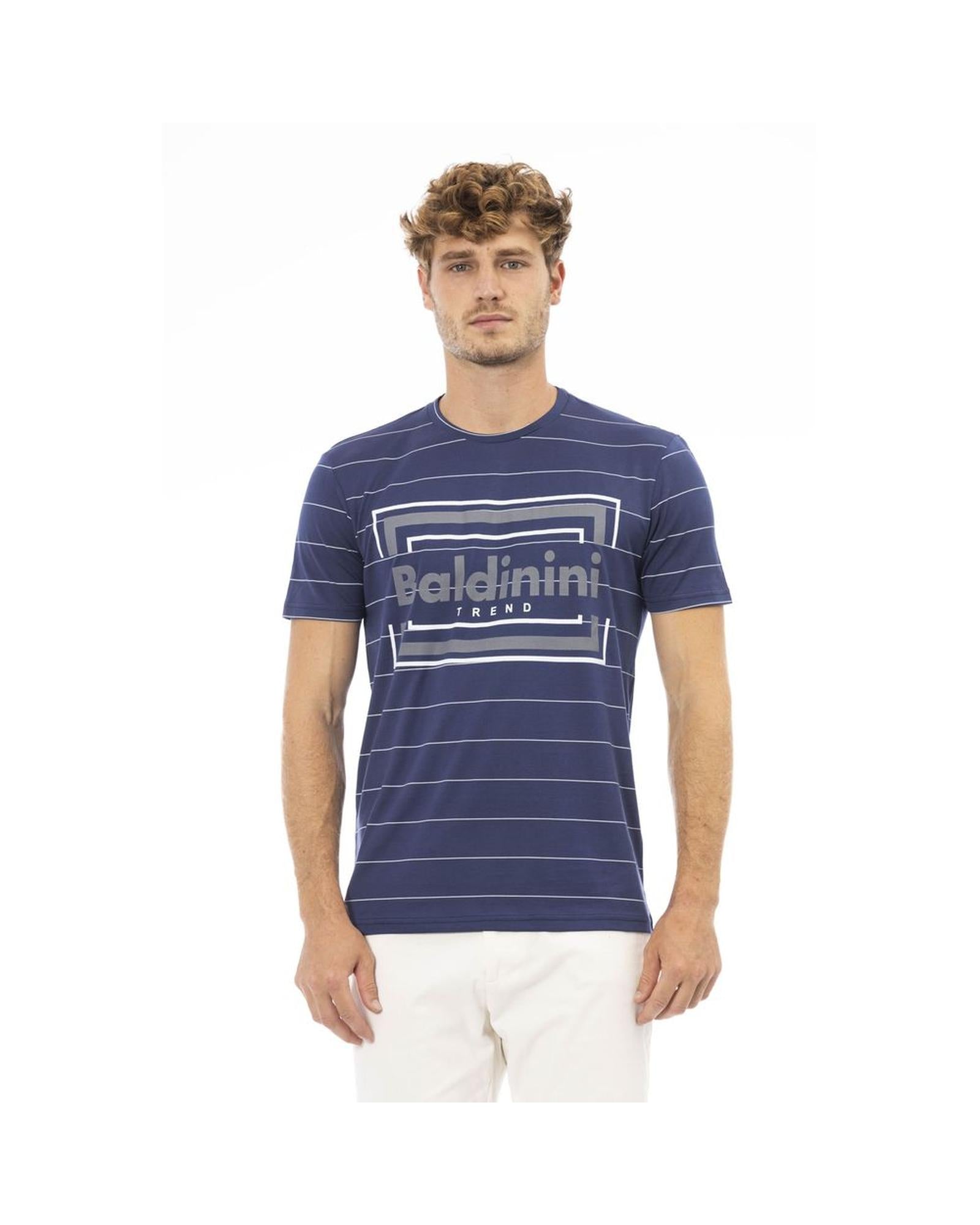 Baldinini Trend Men's Blue Cotton T-Shirt - L Main image