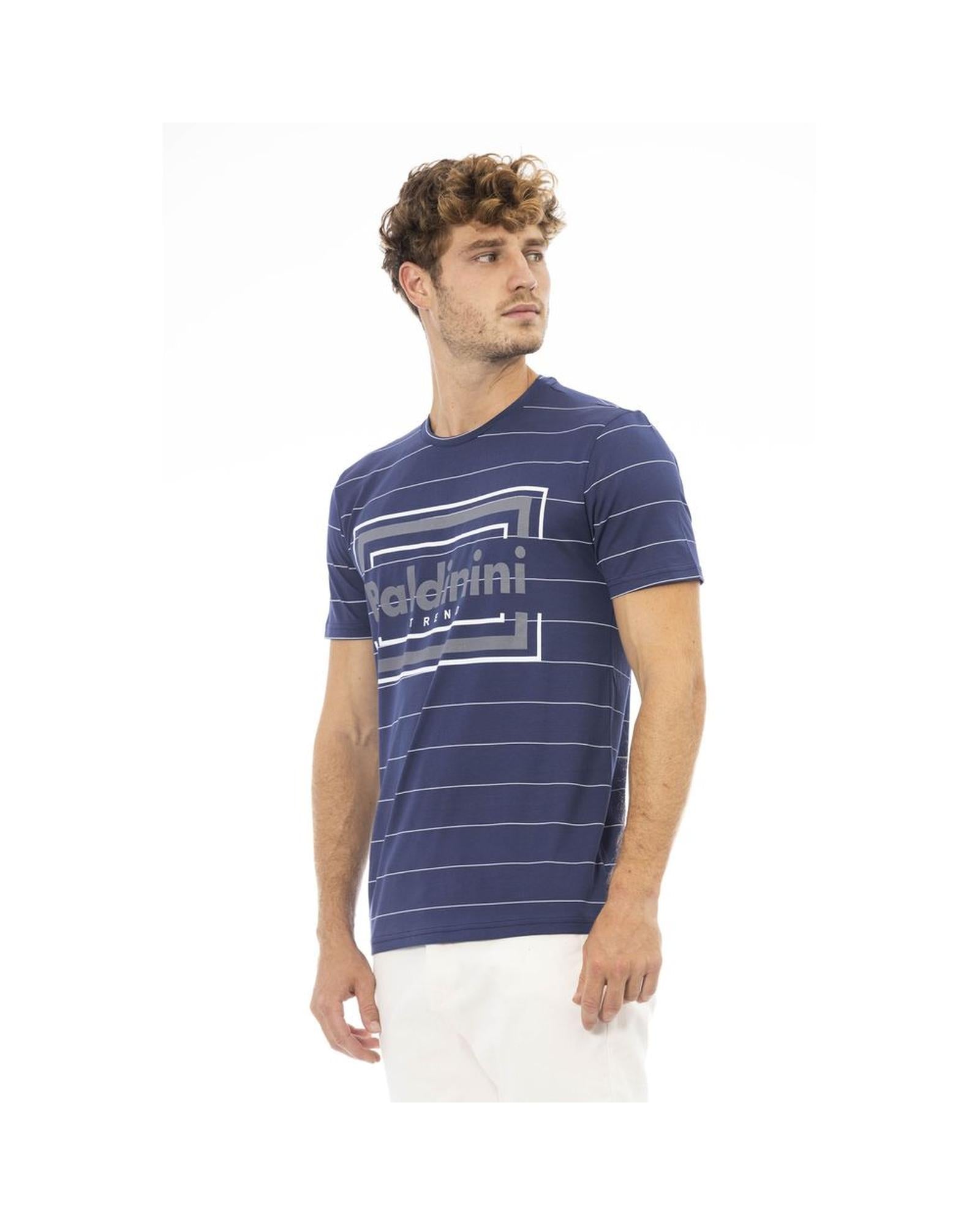 Baldinini Trend Men's Blue Cotton T-Shirt - L Secondary image