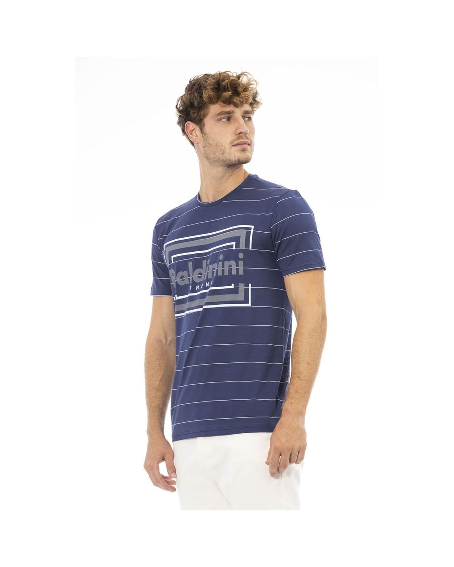 Baldinini Trend Men's Blue Cotton T-Shirt - XL