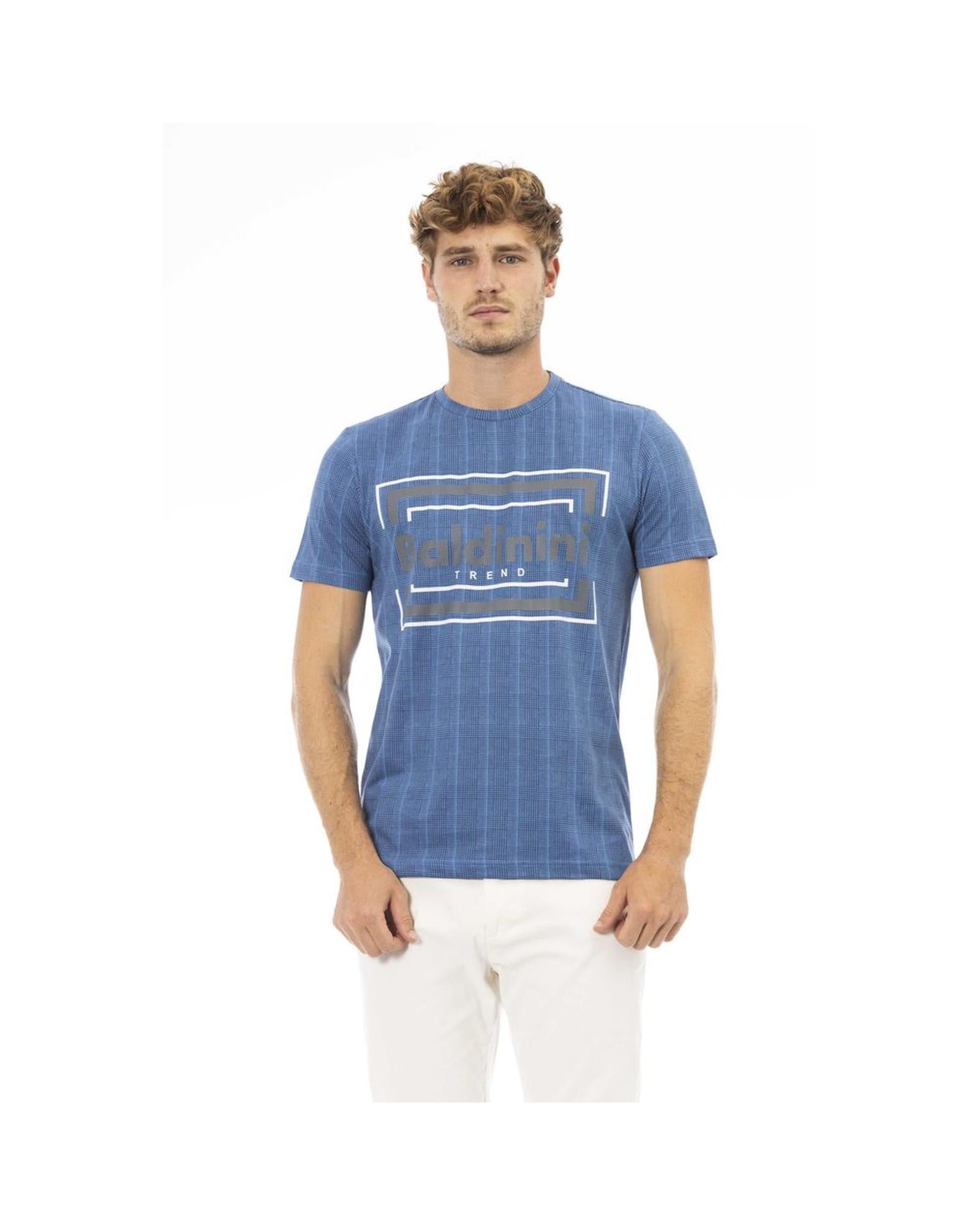 Baldinini Trend Men's Blue Cotton T-Shirt - XL Main image