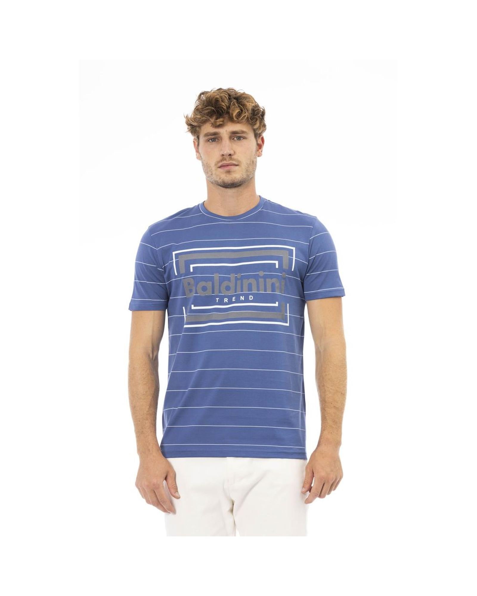 Baldinini Trend Men's Blue Cotton T-Shirt - XL Main image