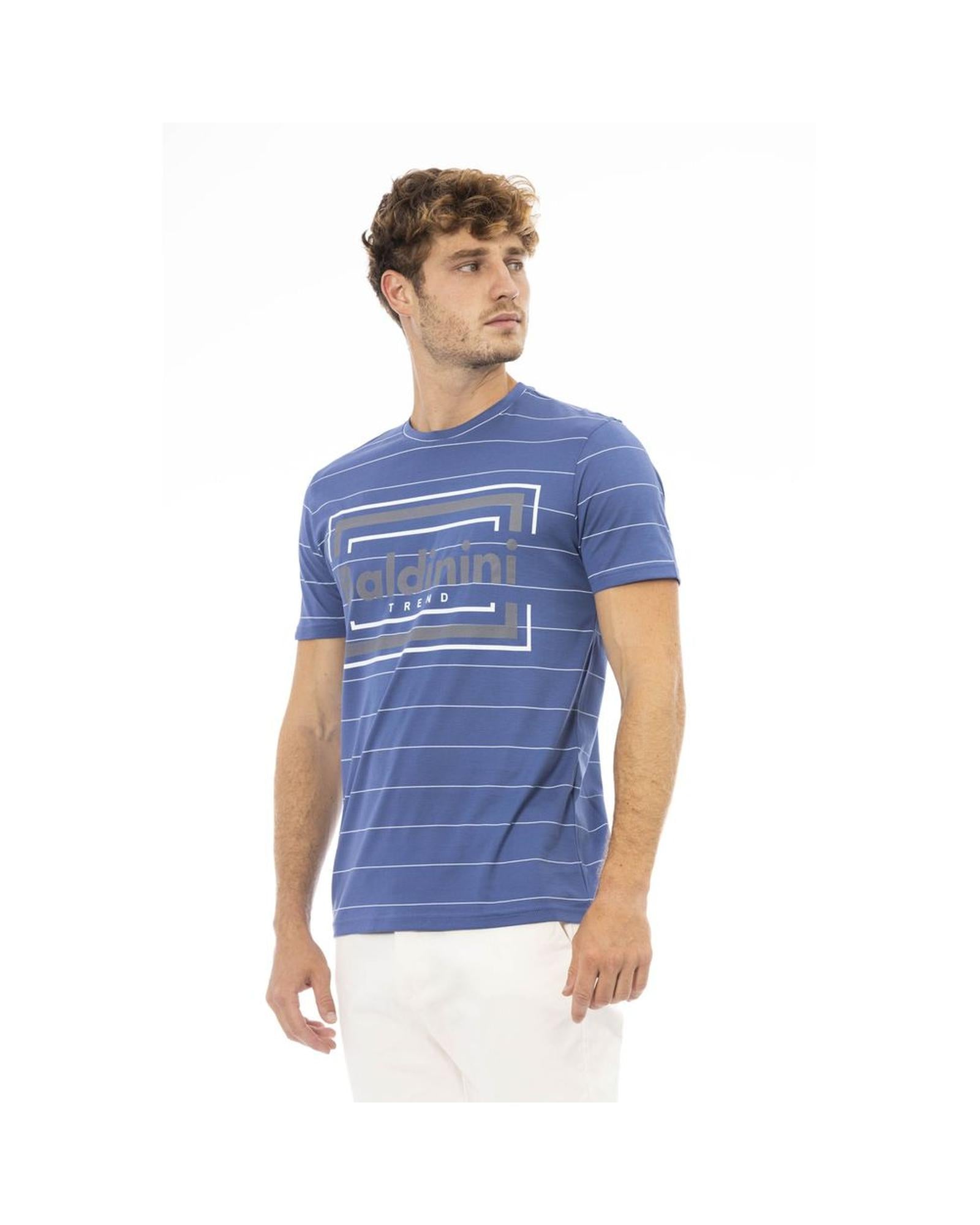 Baldinini Trend Men's Blue Cotton T-Shirt - XL Secondary image