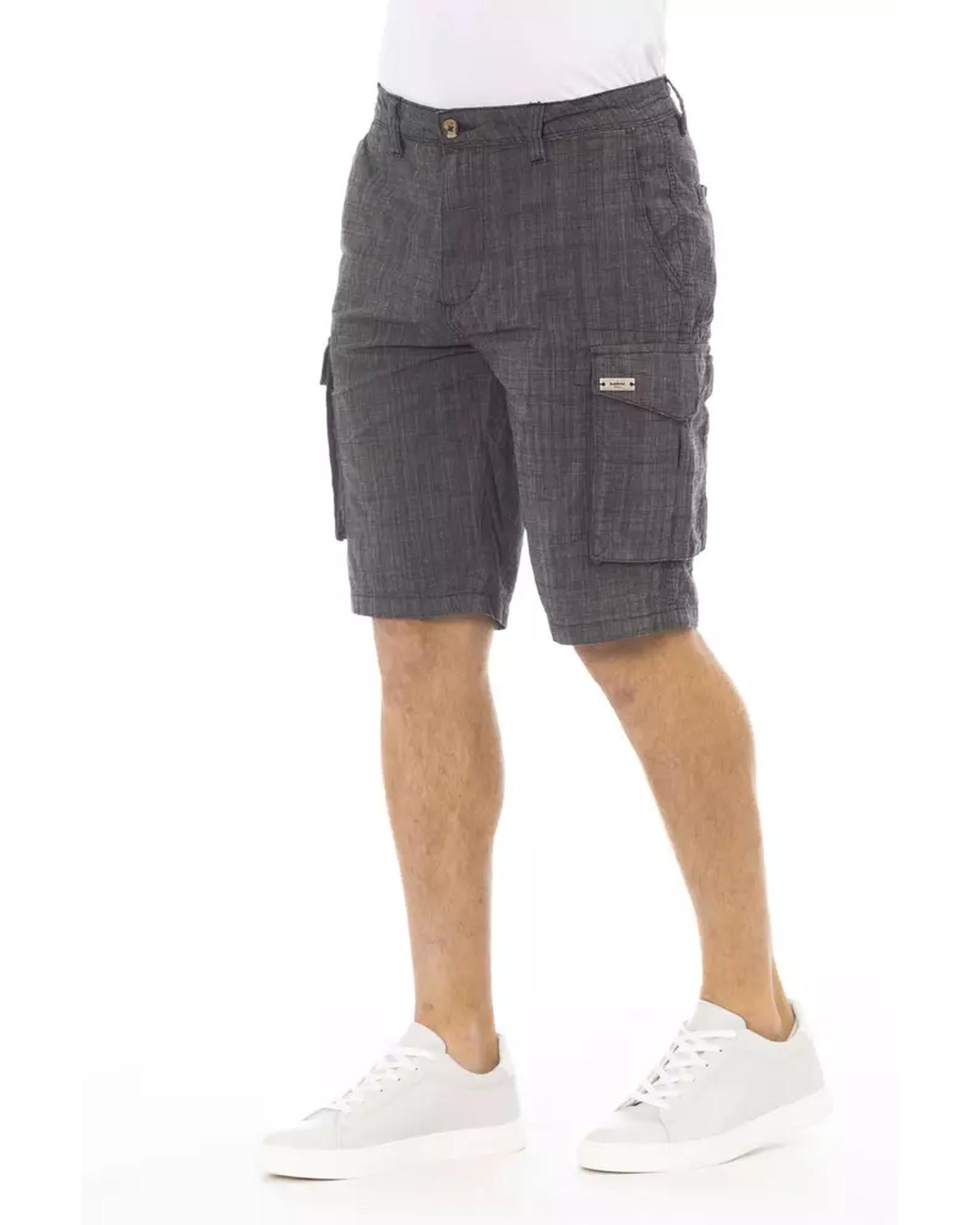 Cargo Shorts with Front Zipper and Button Closure W32 US Men Secondary image