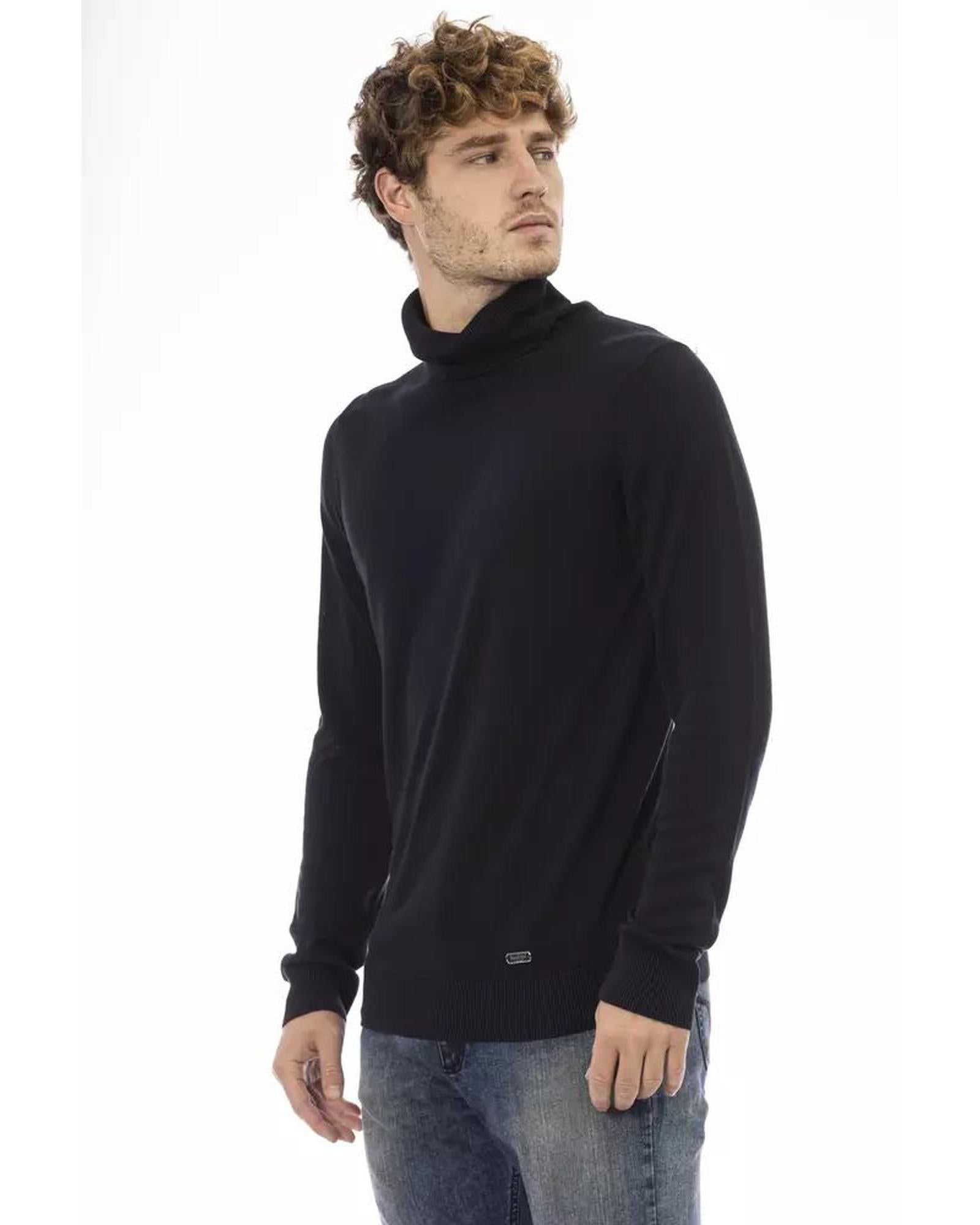 Baldinini Trend Men's Blue Modal Sweater - 54 IT Secondary image