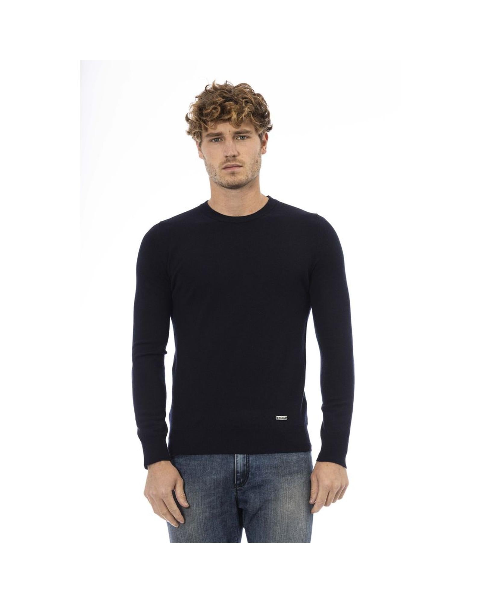 Baldinini Trend Men's Blue Wool Sweater - 52 IT Main image
