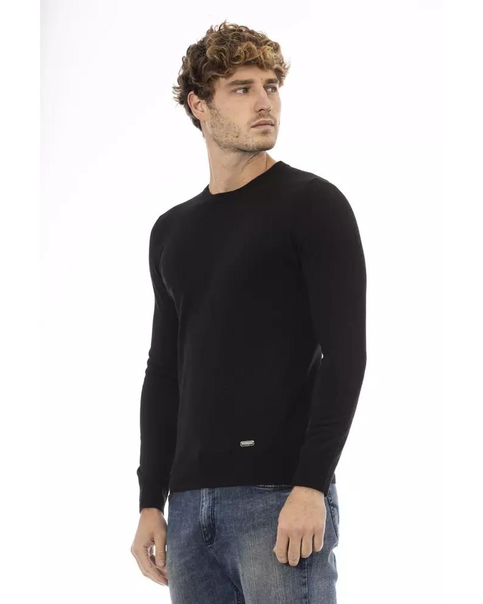 Baldinini Trend Men's Black Wool Sweater - 48 IT Secondary image