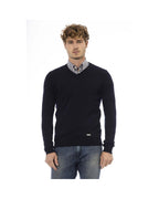 Baldinini Trend Men's Blue Wool Sweater - 54 IT