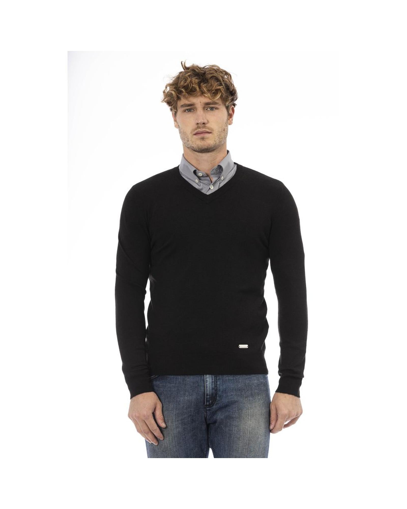 Baldinini Trend Men's Black Wool Sweater - 50 IT Main image