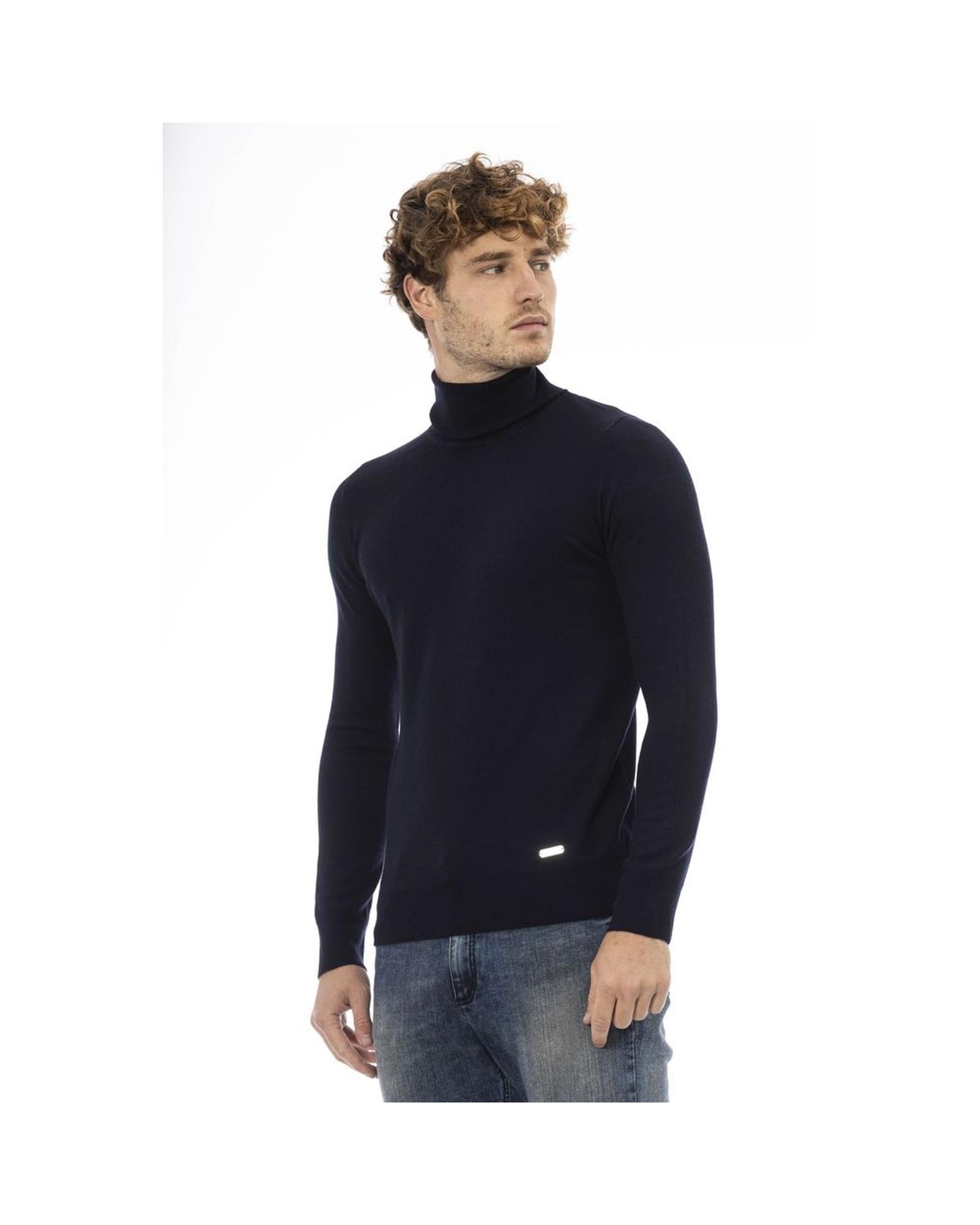 Baldinini Trend Men's Blue Wool Sweater - 48 IT Secondary image