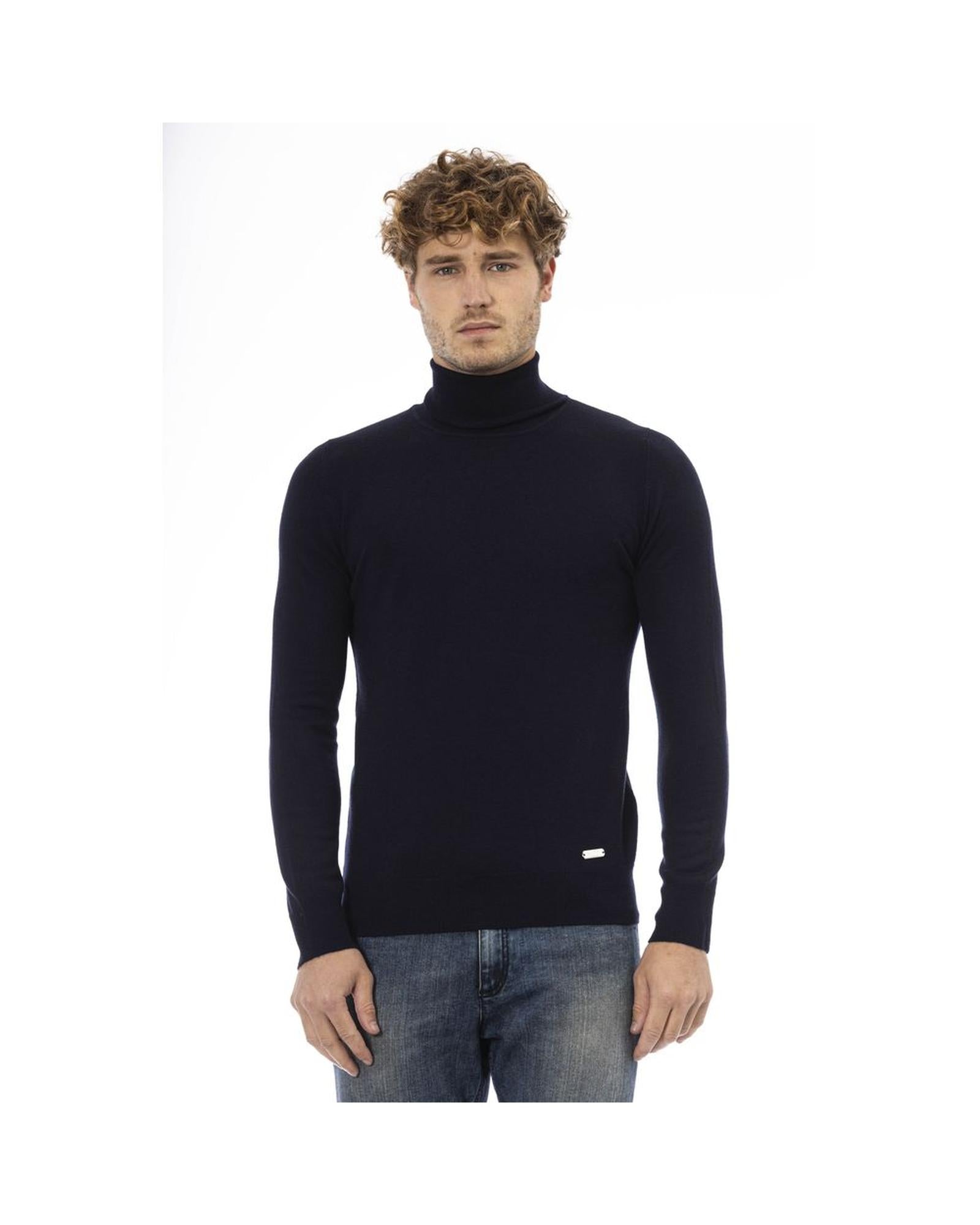 Baldinini Trend Men's Blue Wool Sweater - 56 IT Main image