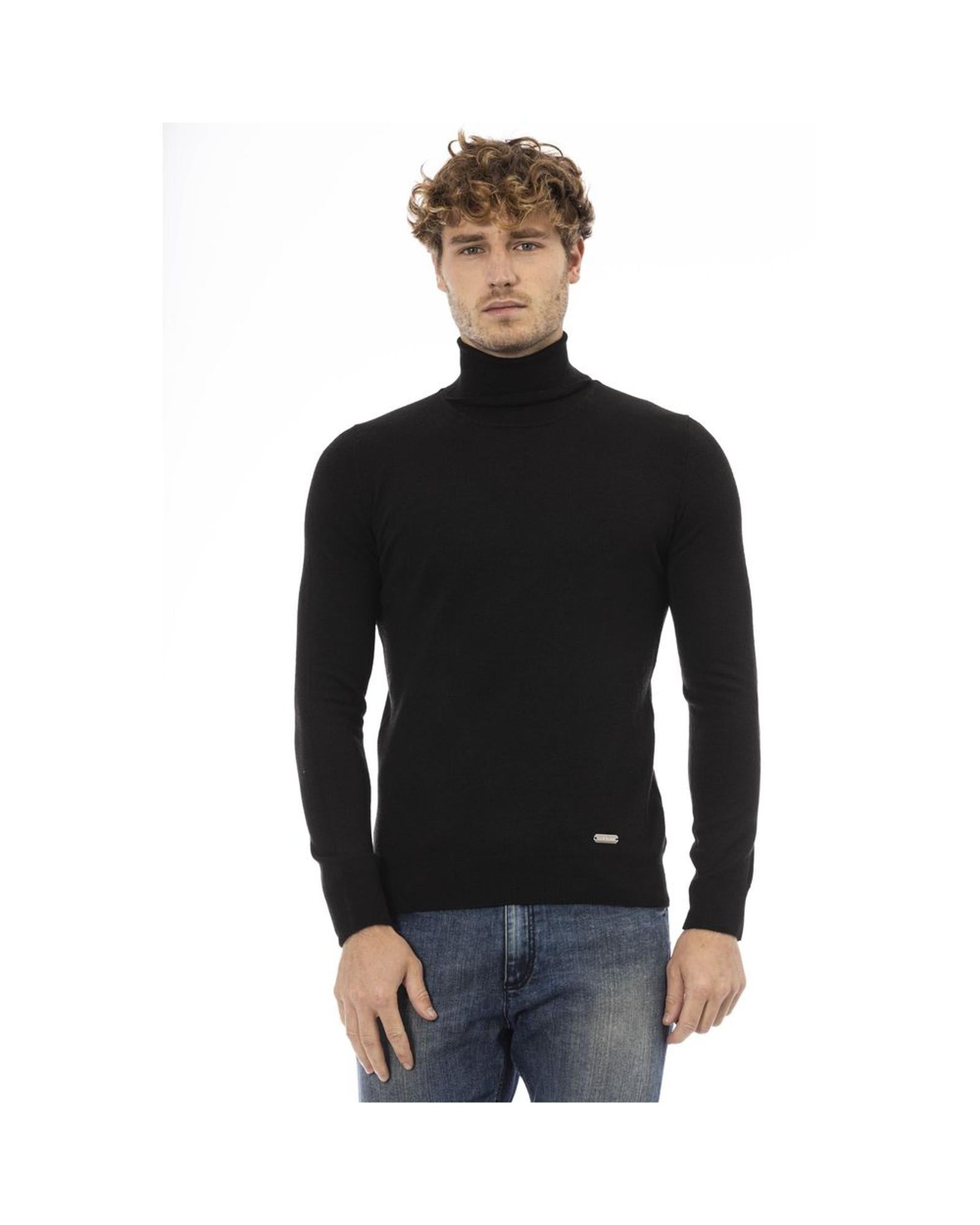 Baldinini Trend Men's Black Wool Sweater - 50 IT Main image