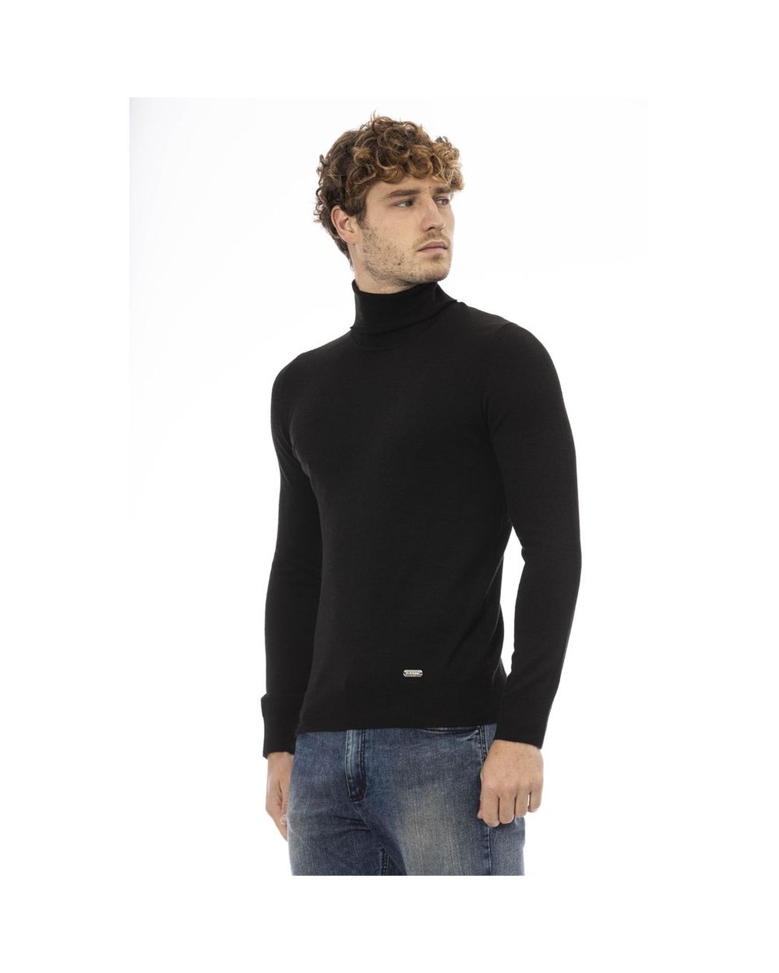 Baldinini Trend Men's Black Wool Sweater - 54 IT Secondary image