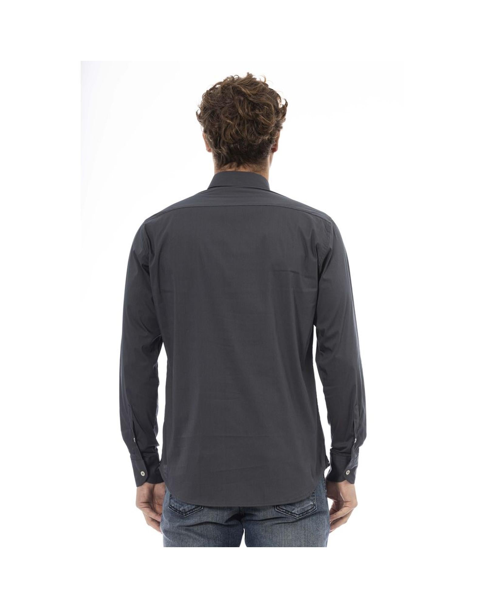 Baldinini Trend Men's Gray Cotton Shirt - 2XL