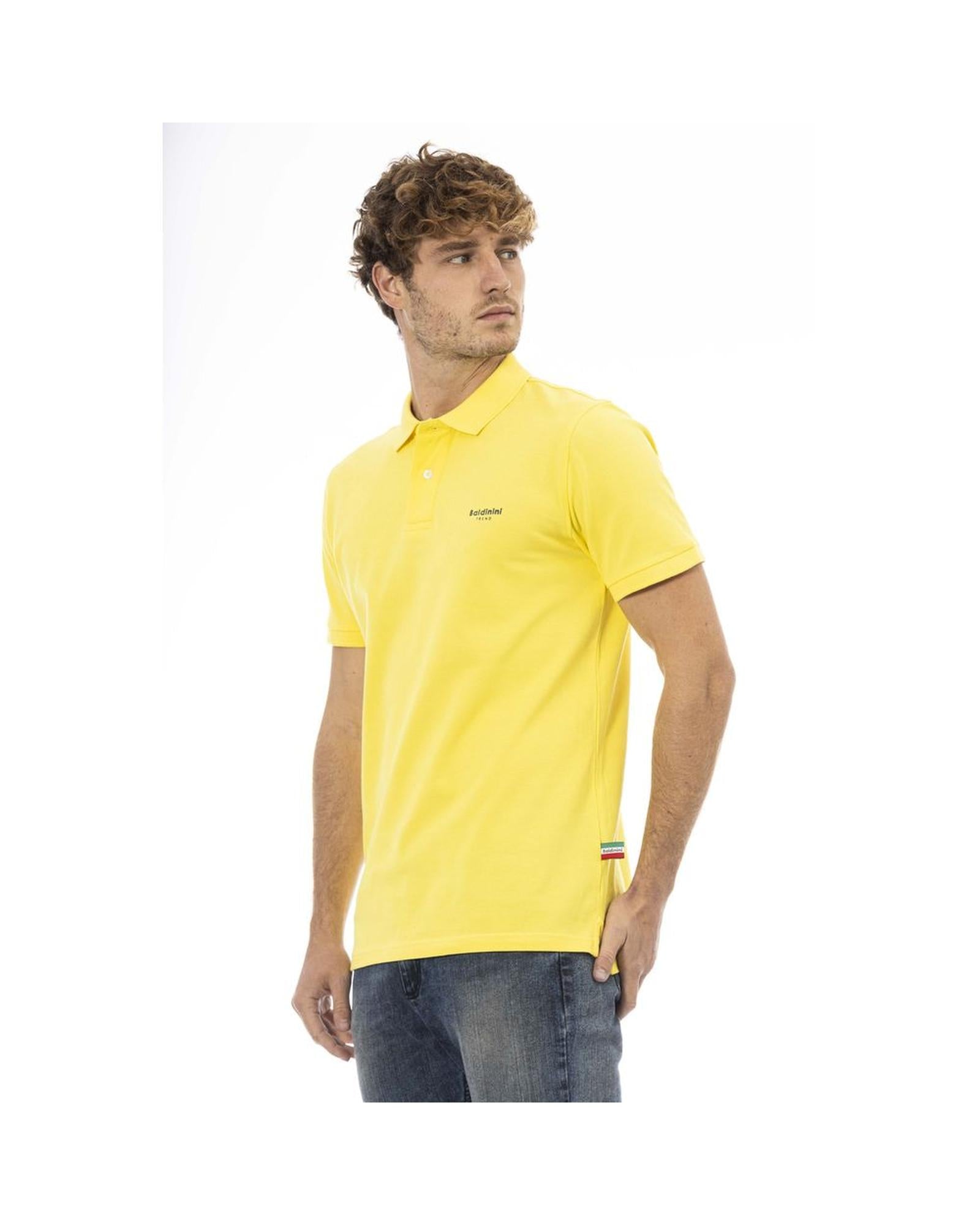 Baldinini Trend Men's Yellow Cotton Polo Shirt - 3XL