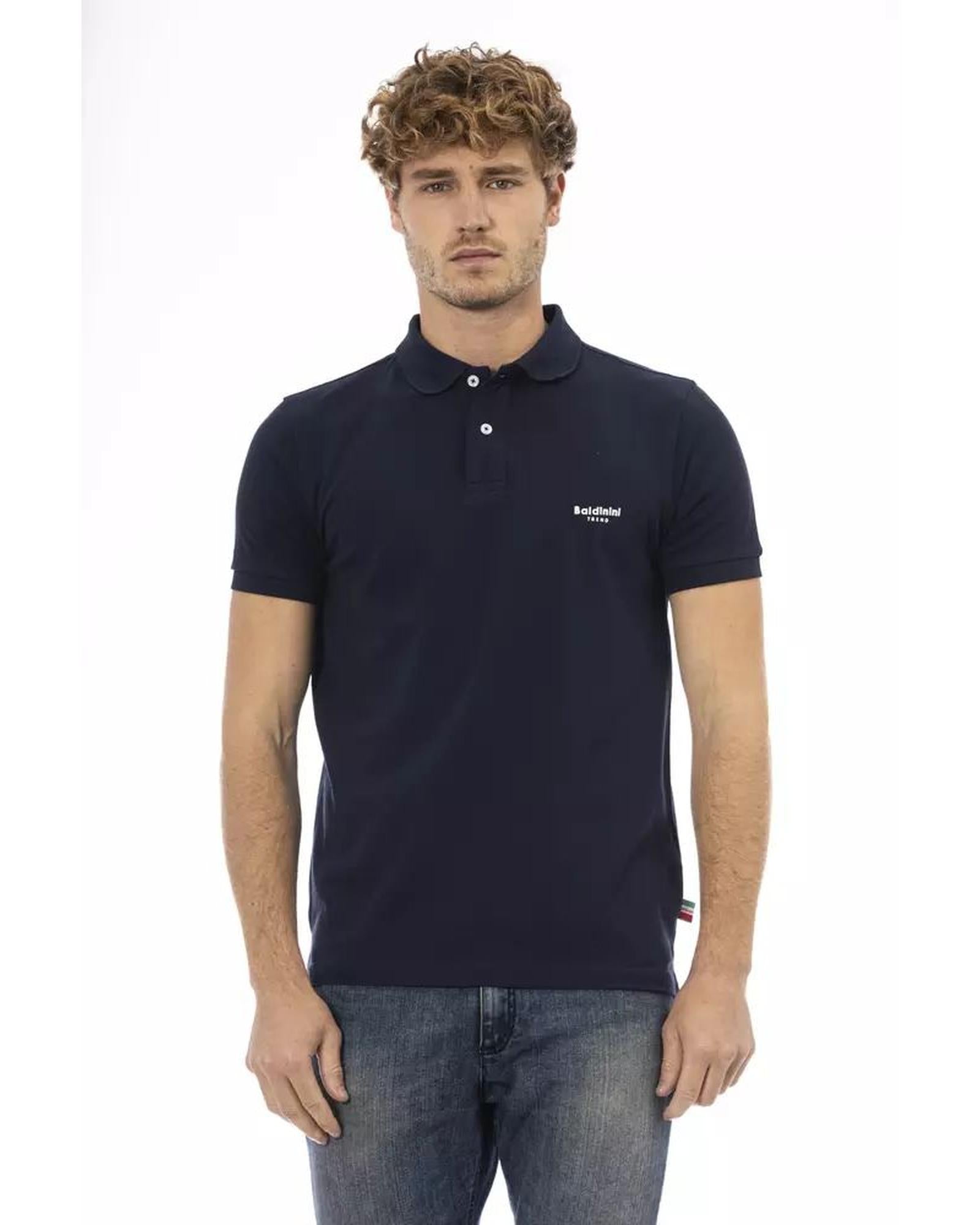 Baldinini Trend Men's Blue Cotton Polo Shirt - 3XL Main image