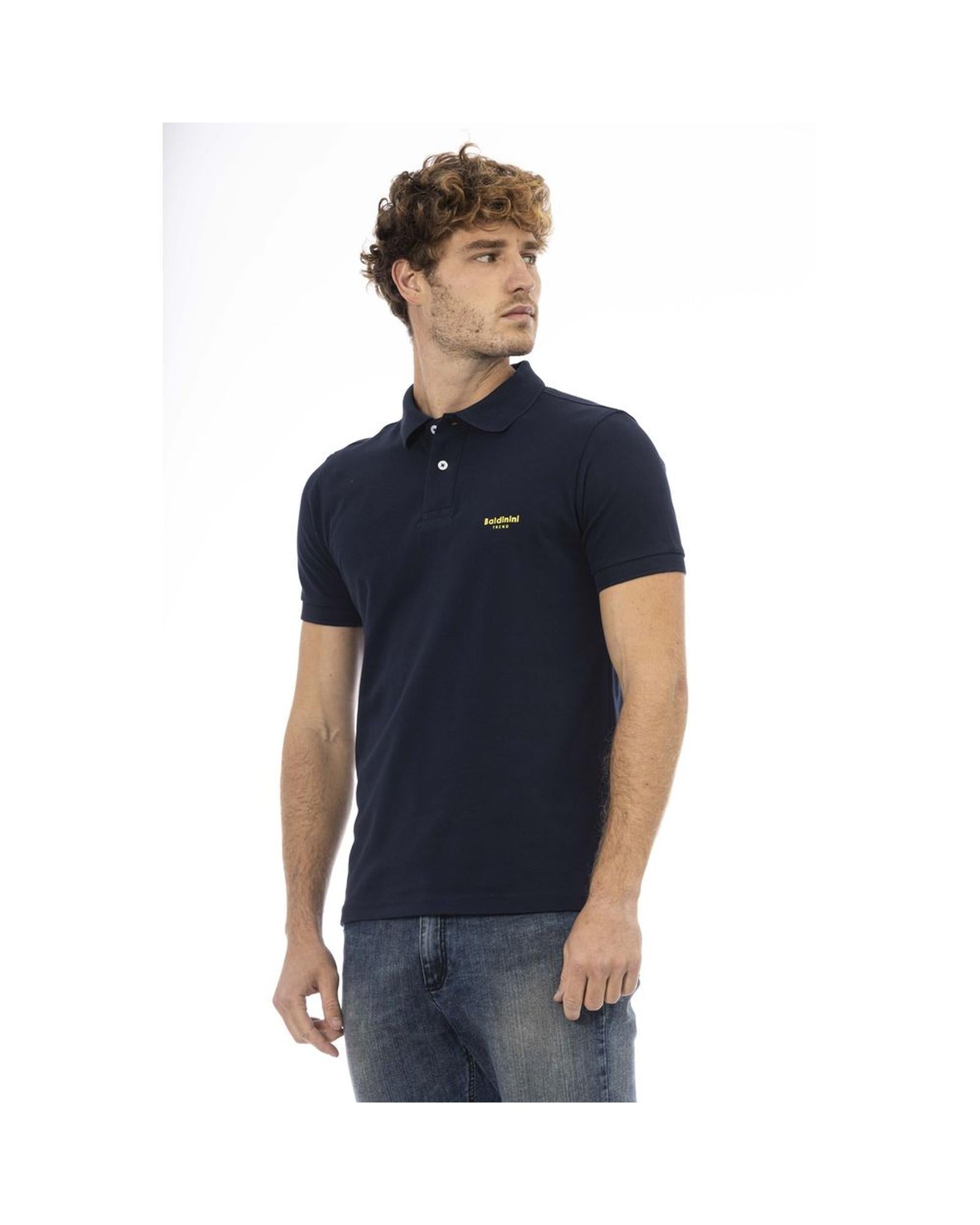 Baldinini Trend Men's Blue Cotton Polo Shirt - L Secondary image