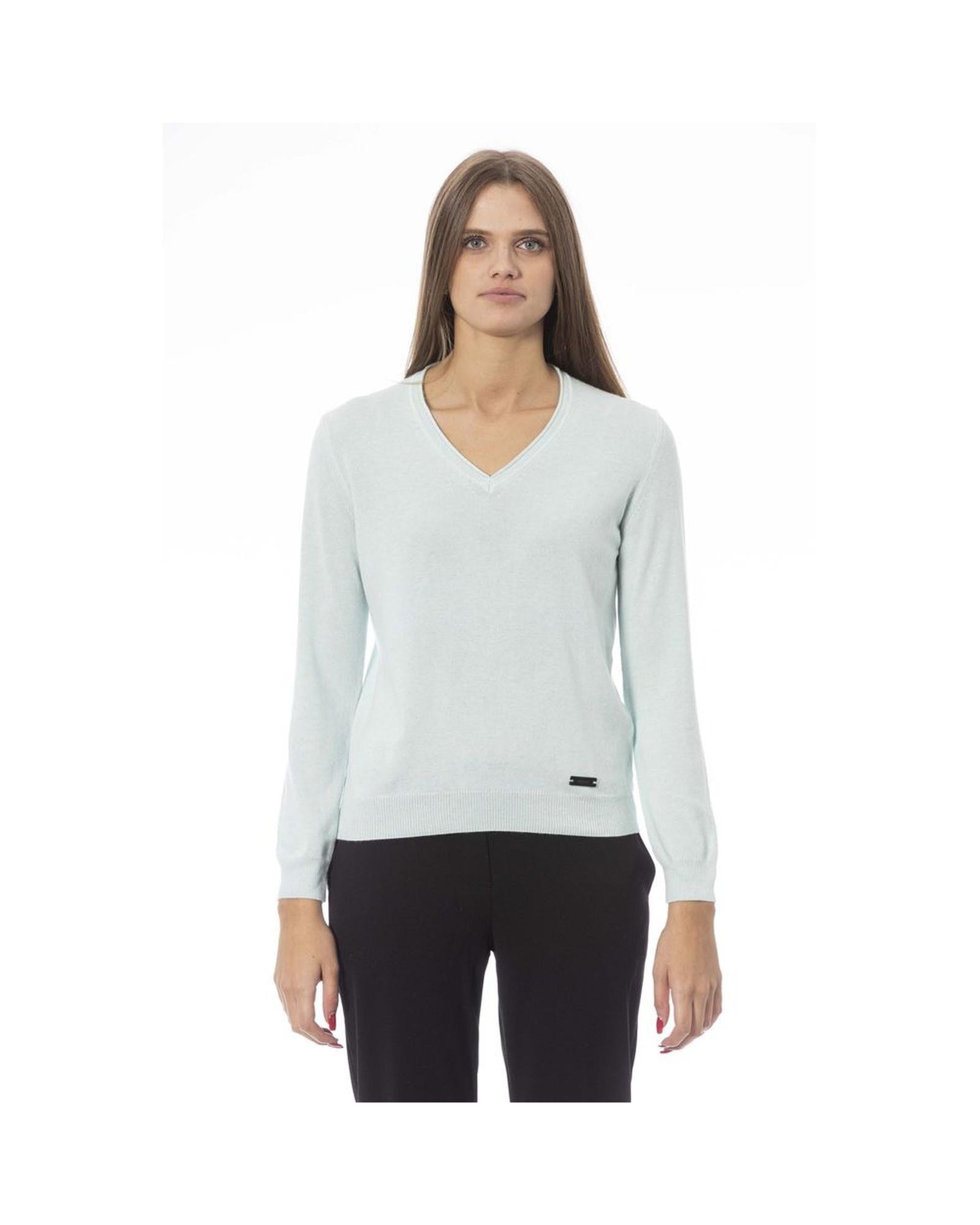 Baldinini Trend Women's Light Blue Polyamide Sweater - XL Main image