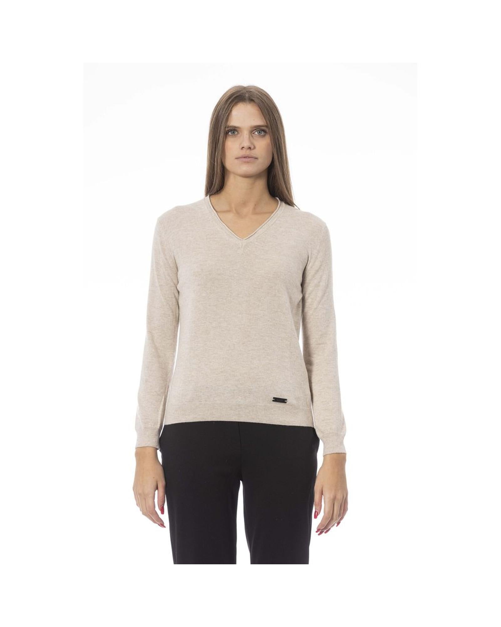 Baldinini Trend Women's Beige Polyamide Sweater - L Main image