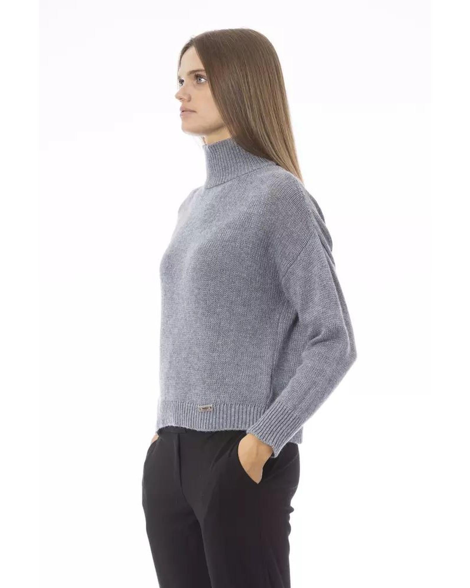 Baldinini Trend Women's Gray Viscose Sweater - S Secondary image