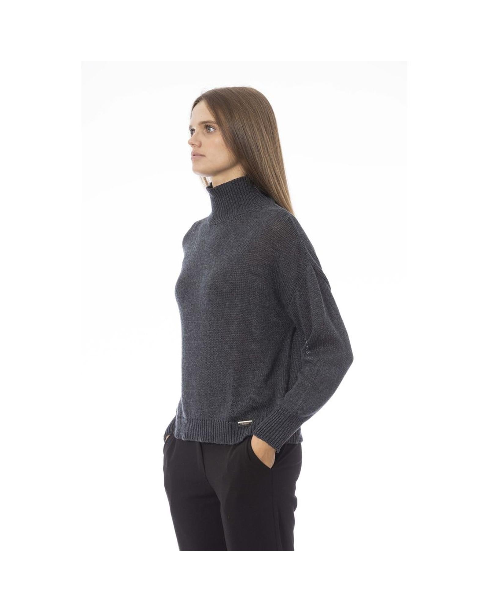 Baldinini Trend Women's Gray Viscose Sweater - M Secondary image