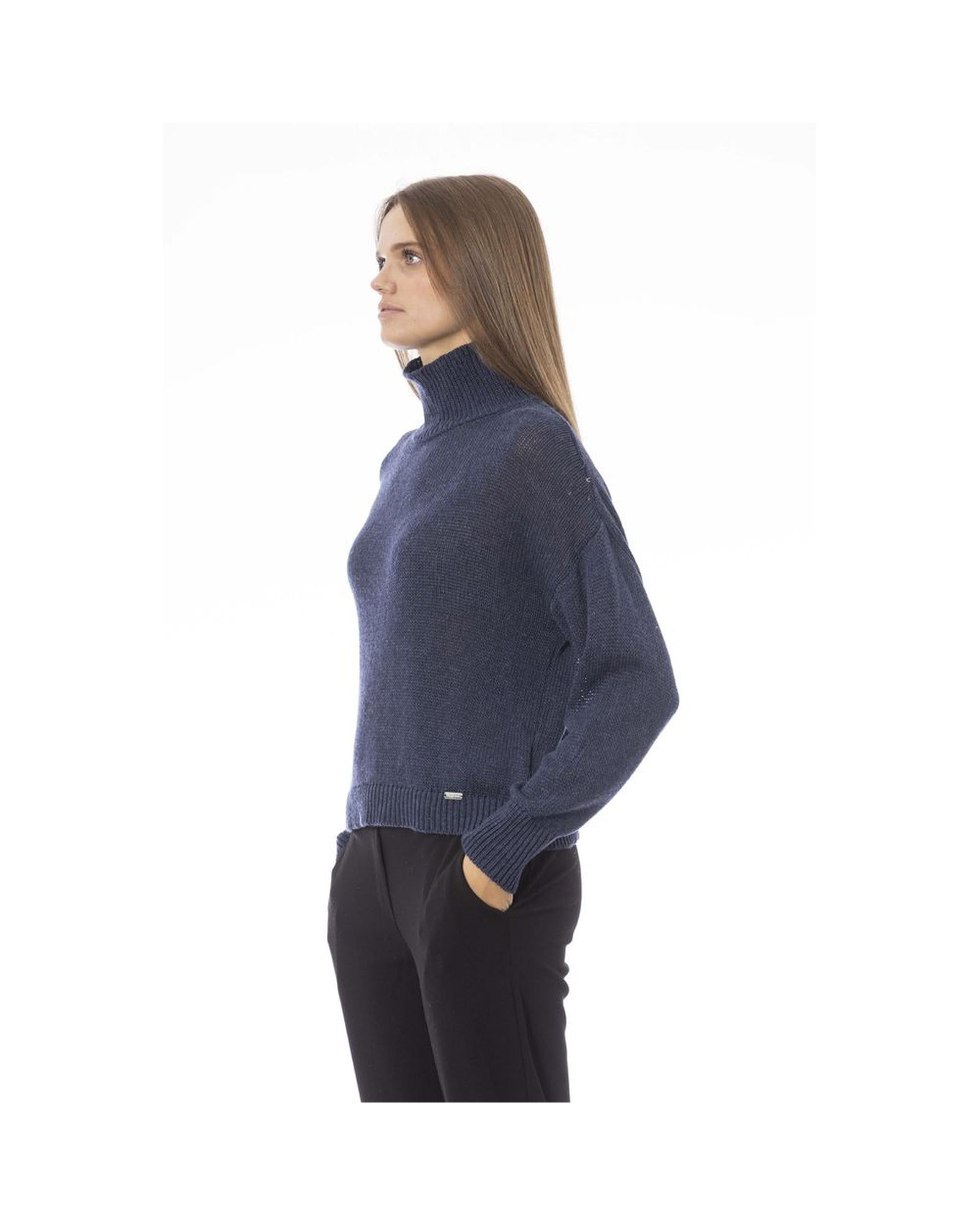 Baldinini Trend Women's Blue Viscose Sweater - M Secondary image