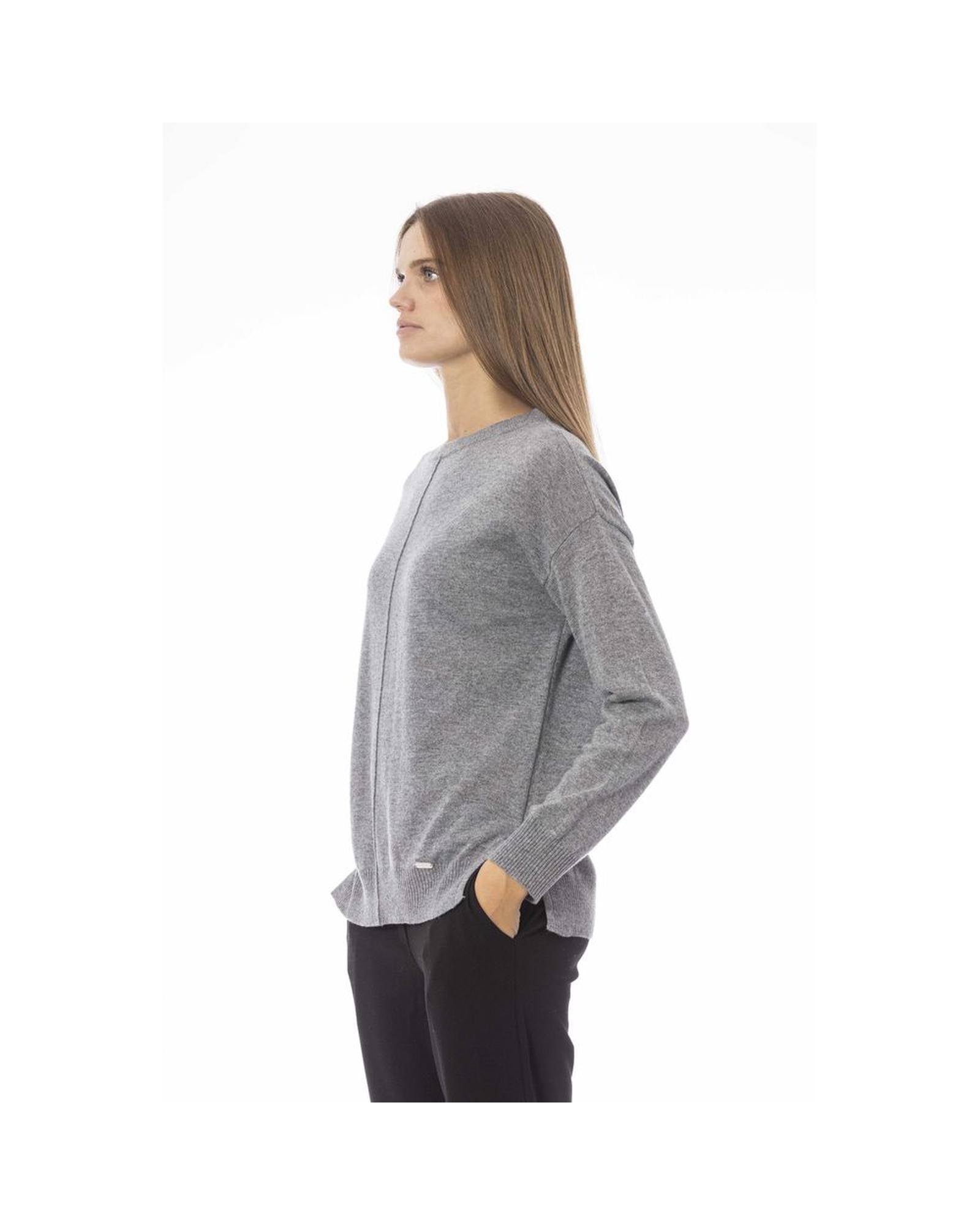 Baldinini Trend Women's Gray Viscose Sweater - M Secondary image