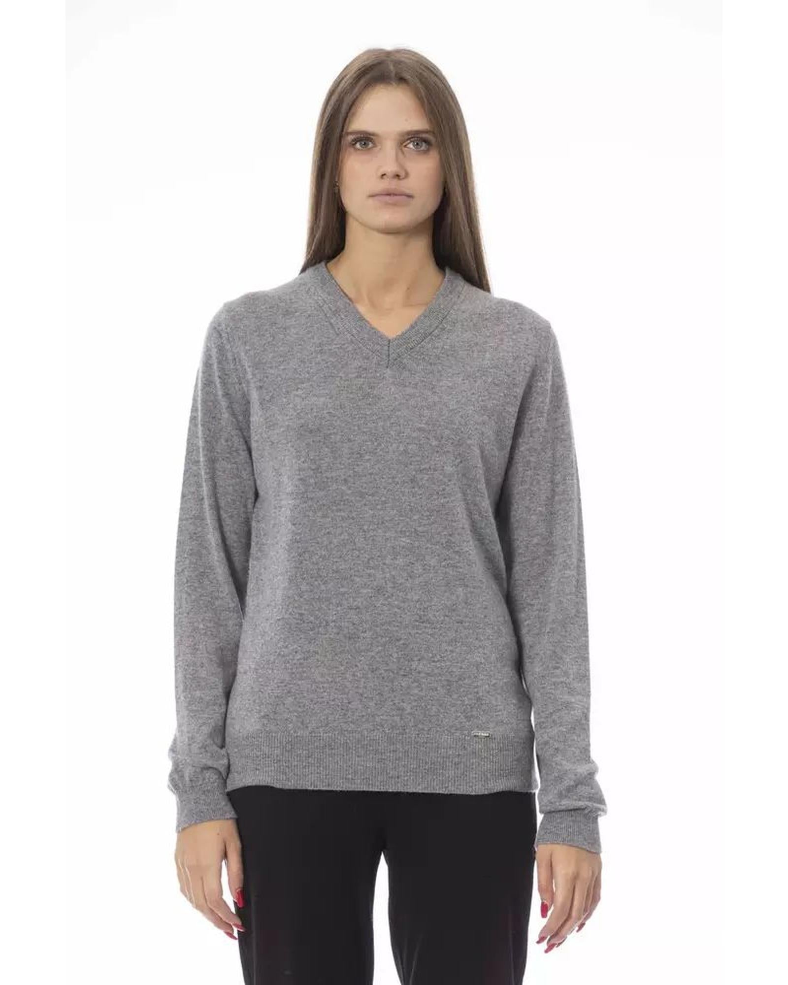 Baldinini Trend Women's Gray Viscose Sweater - M Main image