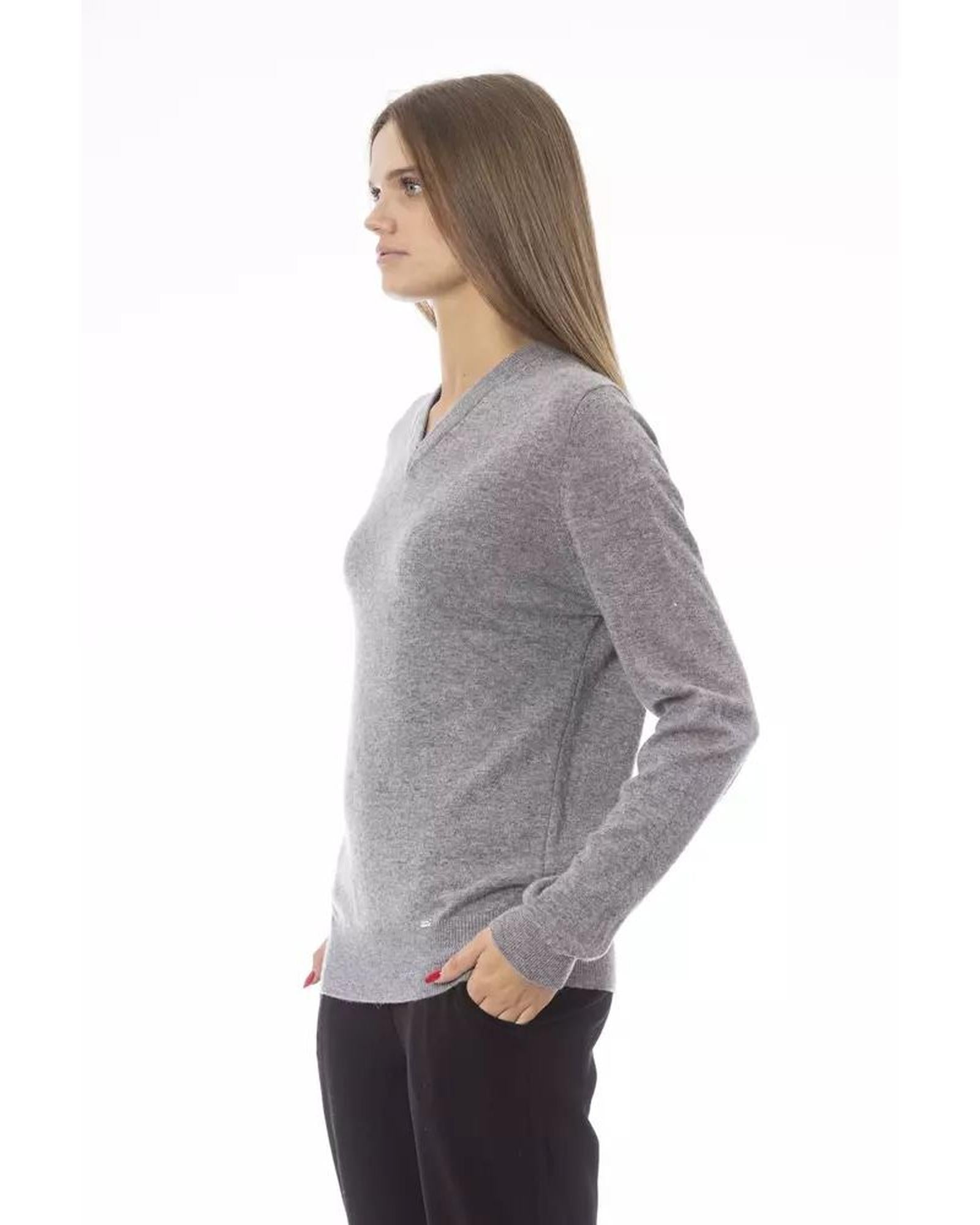 Baldinini Trend Women's Gray Viscose Sweater - M Secondary image
