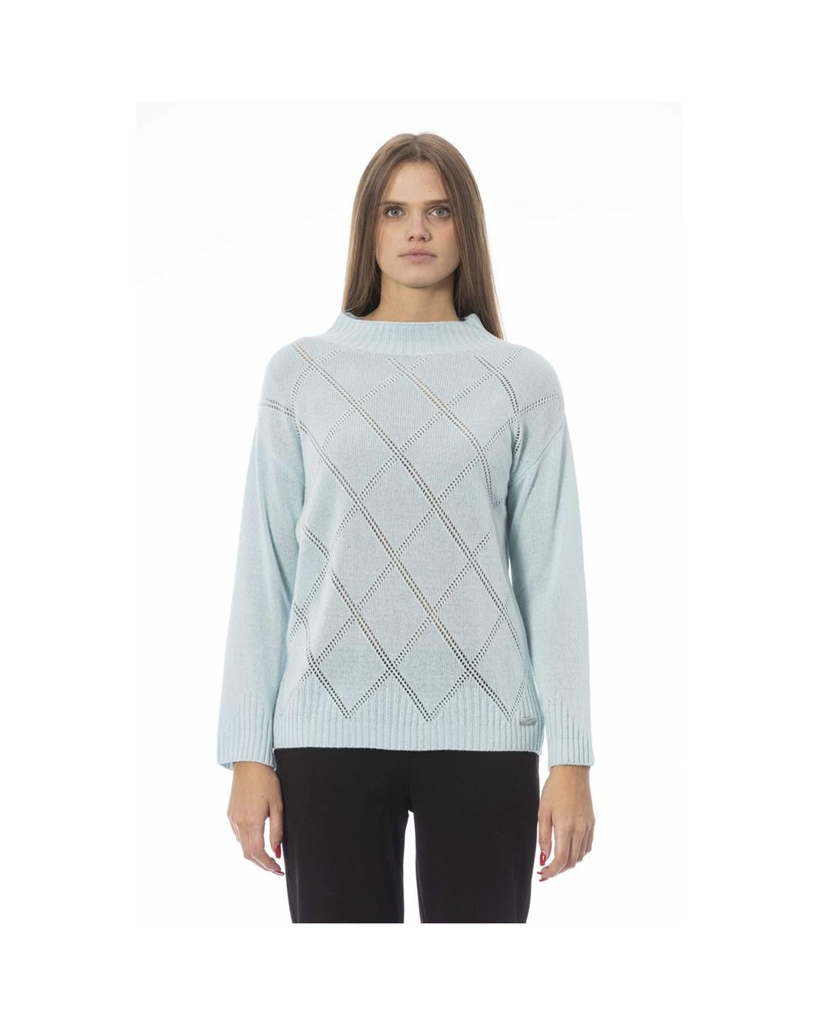 Baldinini Trend Women's Light Blue Wool Sweater - S Main image