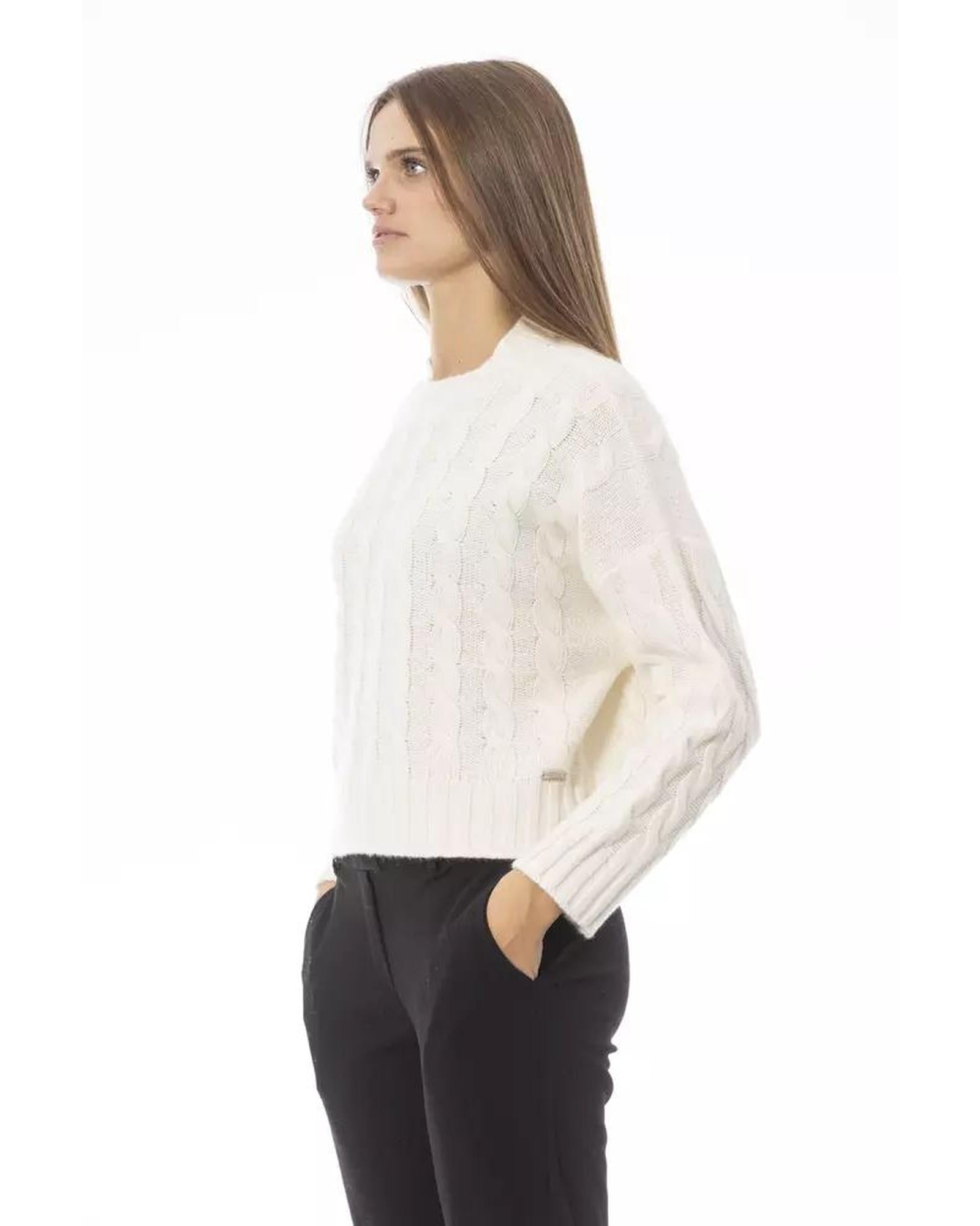Baldinini Trend Women's Beige Wool Sweater - M Secondary image
